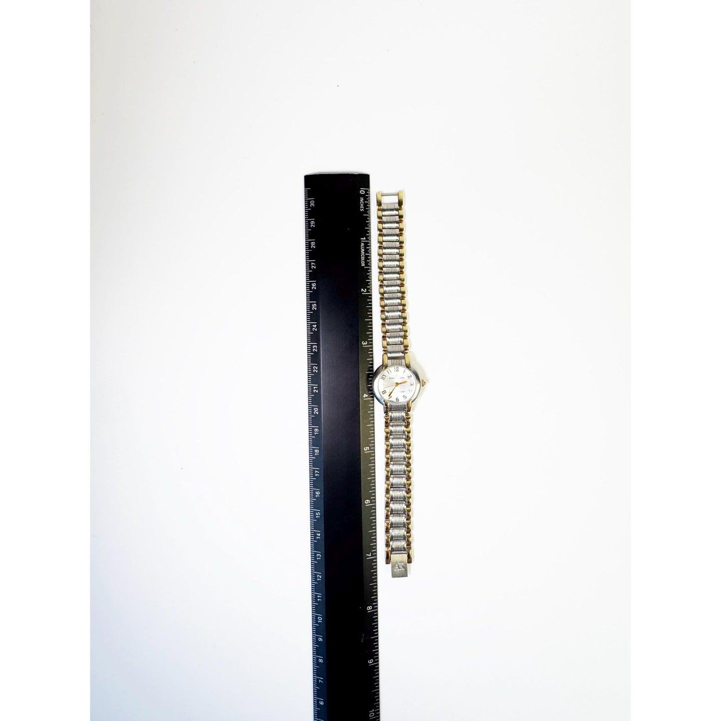 Vintage Two Toned Watch with White Face l ANNE KLEIN