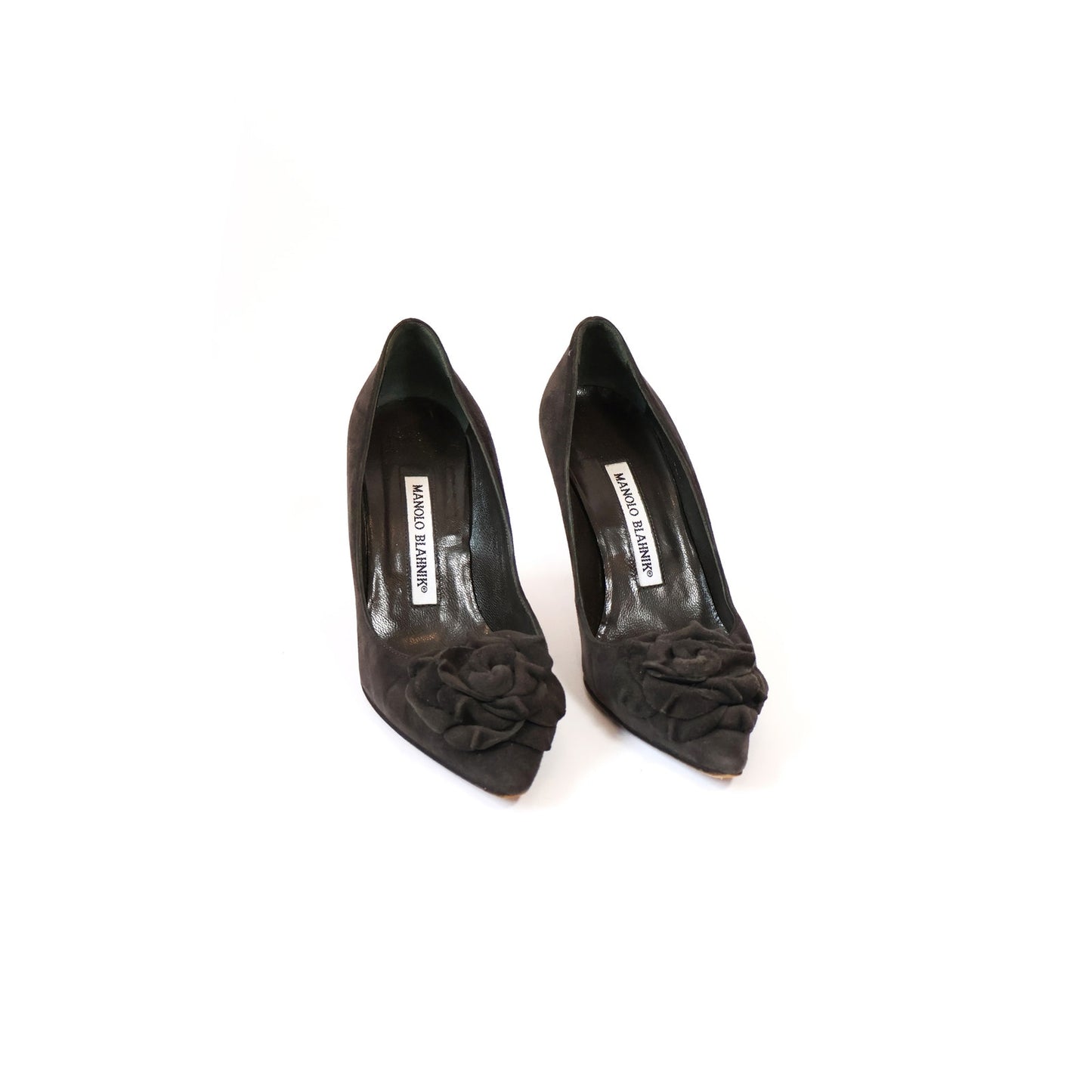 Vintage Black Suede Manolo Blahnik Heels | EU 35