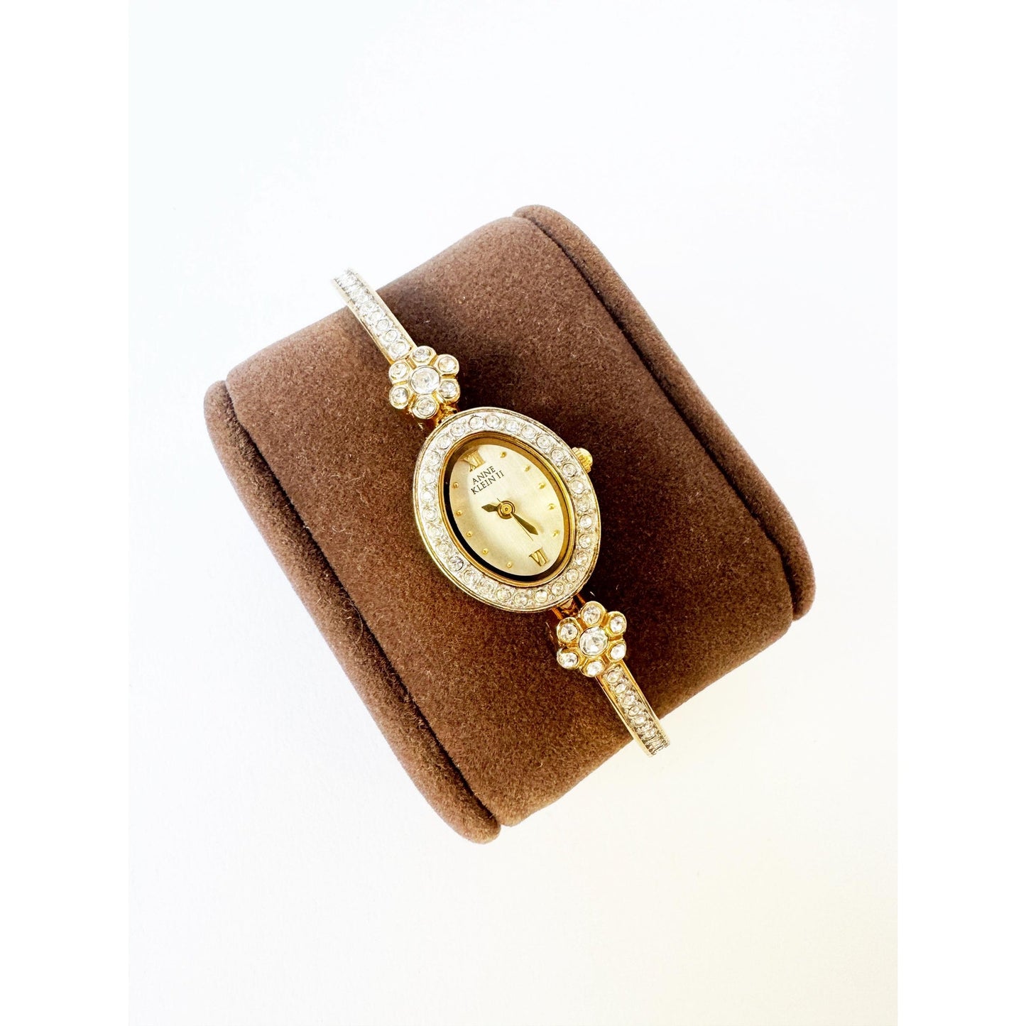 Vintage Gold Watch with Diamond Embellishment | Anne Klein II