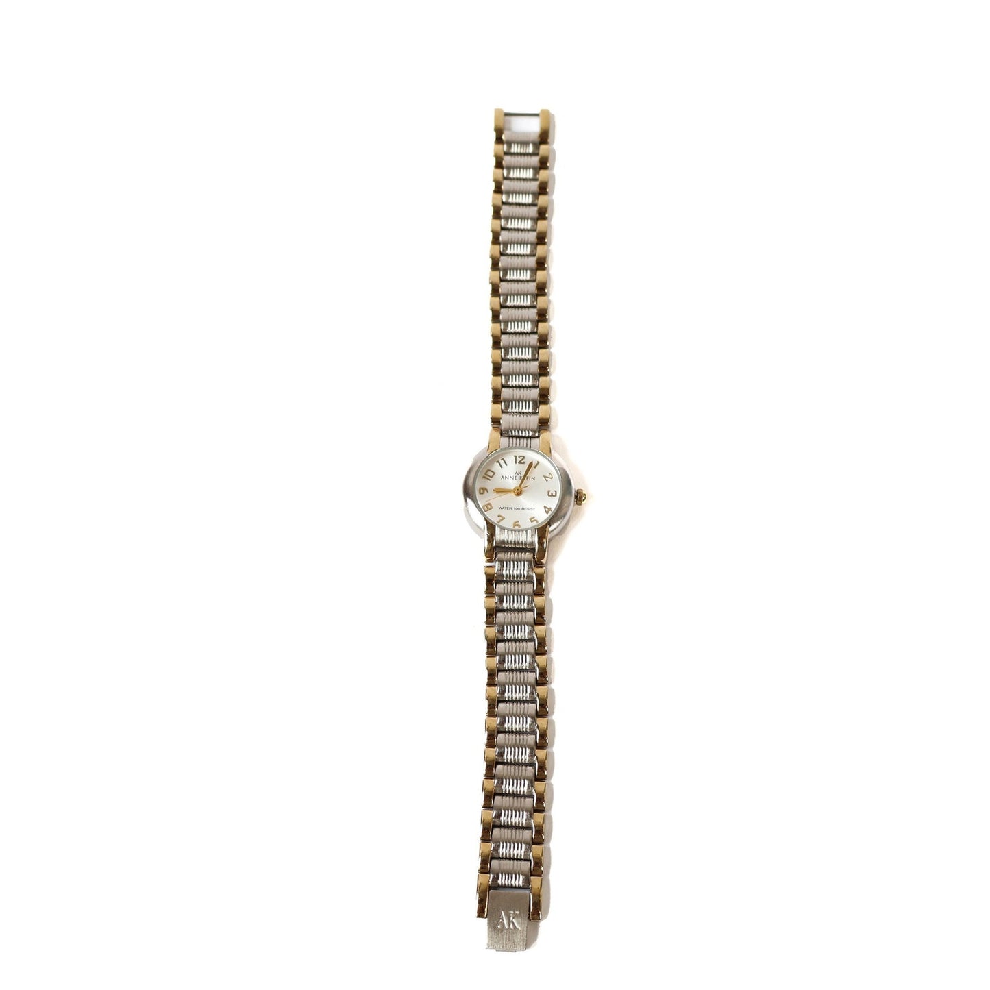 Vintage Two-Toned Watch with White Round Face | ANNE KLEIN
