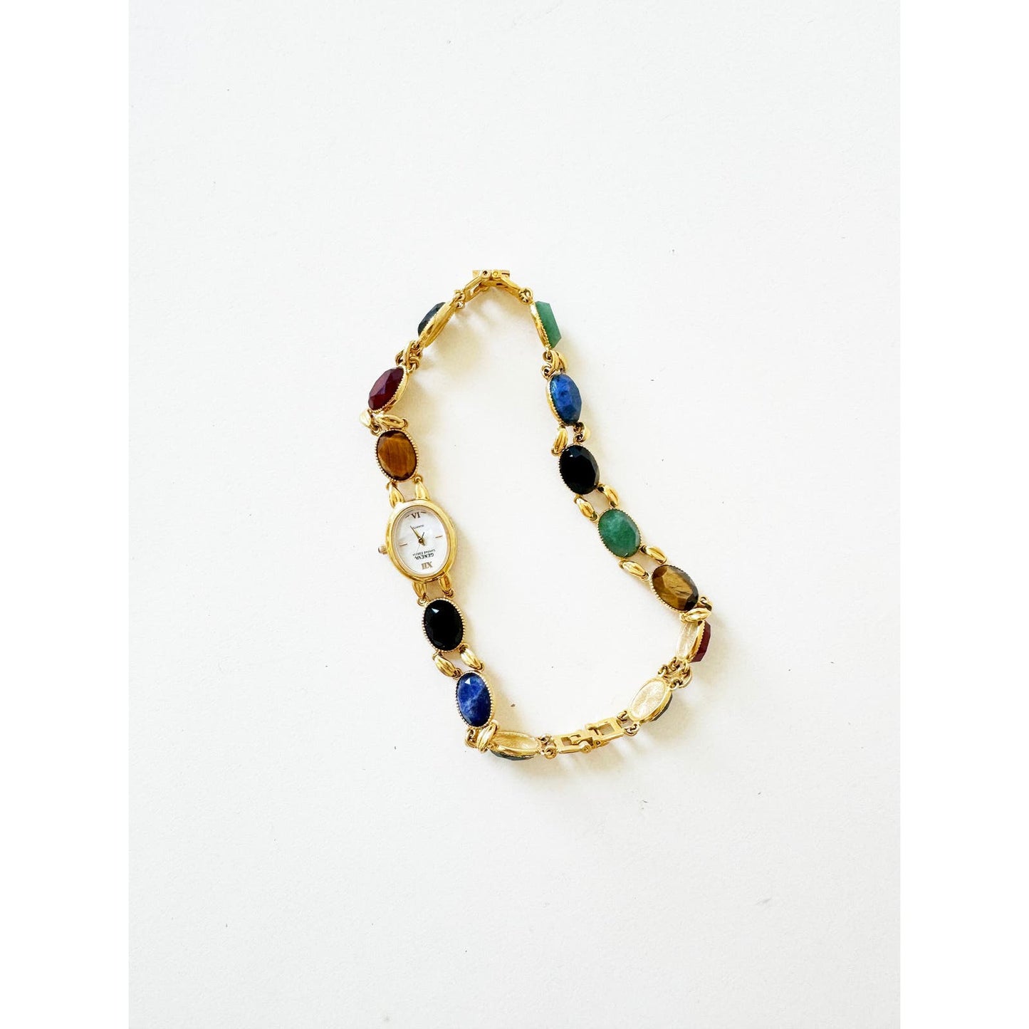 Watch Necklace | Vintage Watch Colorful Stone Choker or Bracelet