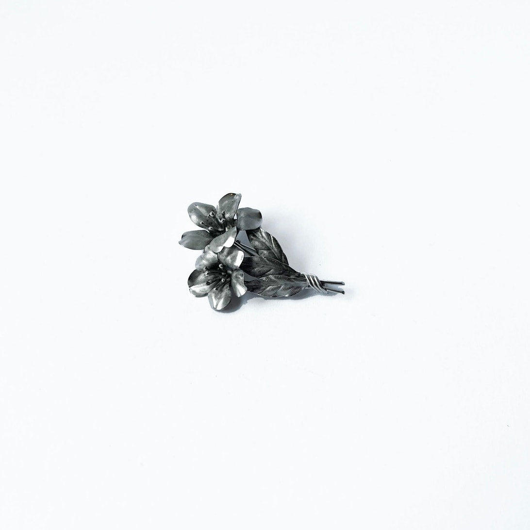 Vintage Sterling Silver Floral Broach by Harry S. Bick and Sons