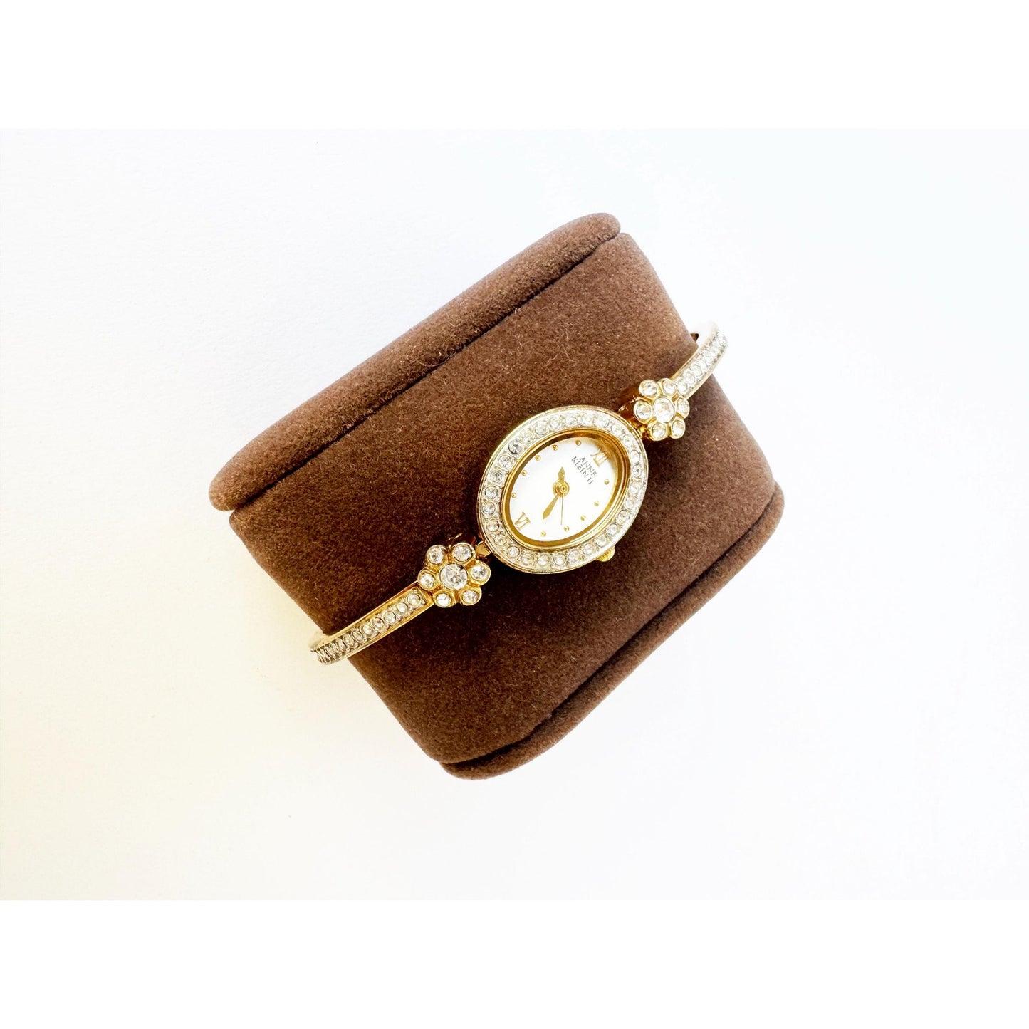 Vintage Gold Watch with Diamond Embellishment | Anne Klein II