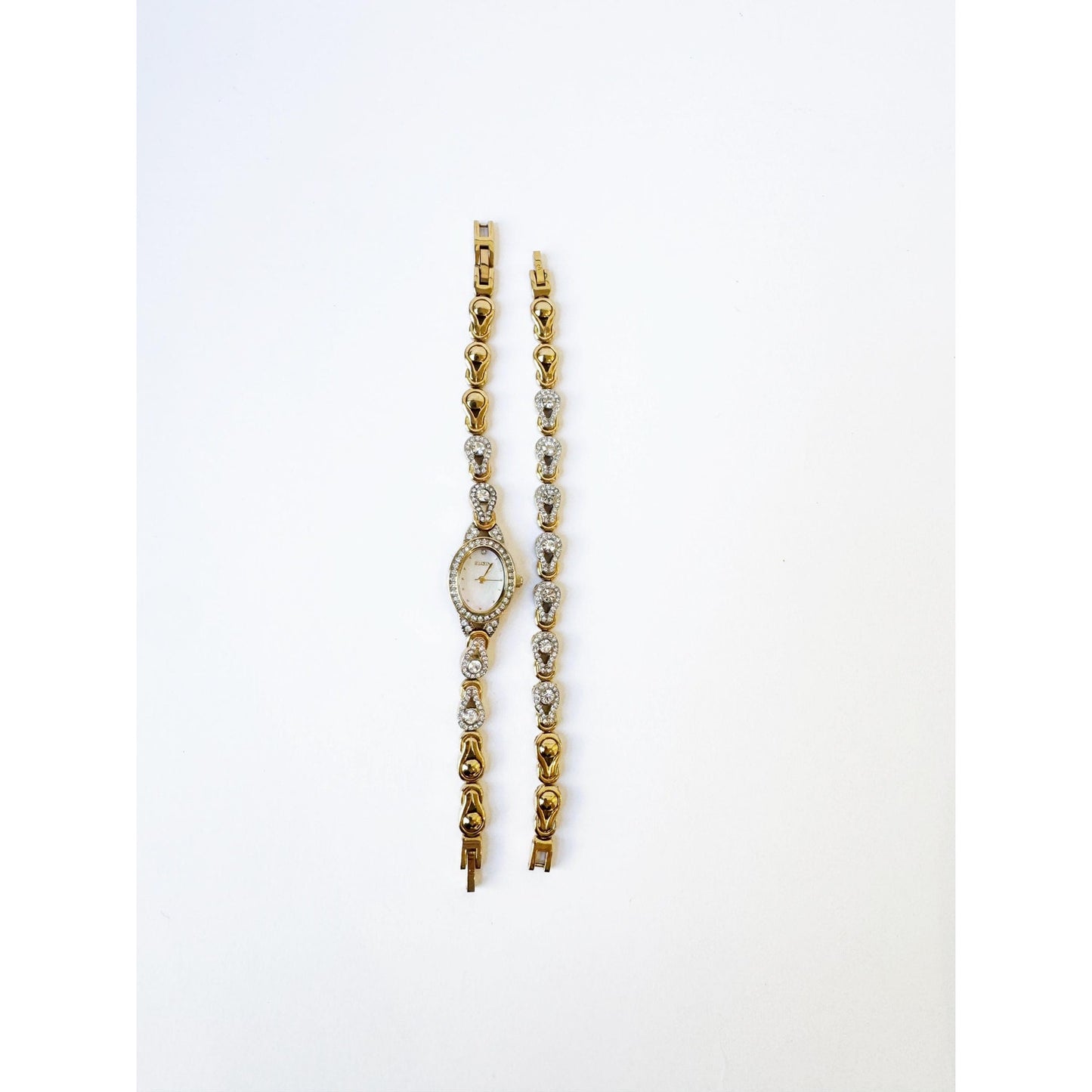Watch Necklace | Vintage One of a Kind Gold Watch Choker with Diamond Embellishments