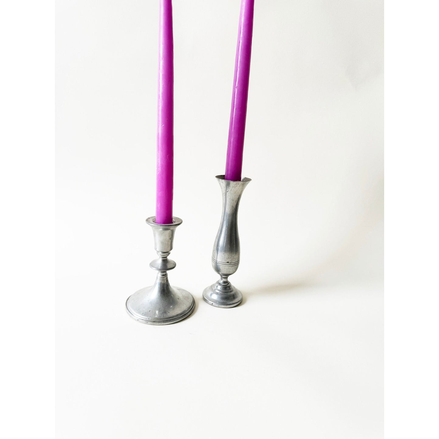 Vintage Pewter Candlestick Holder | Reed & Barton | Antique Brass Decor