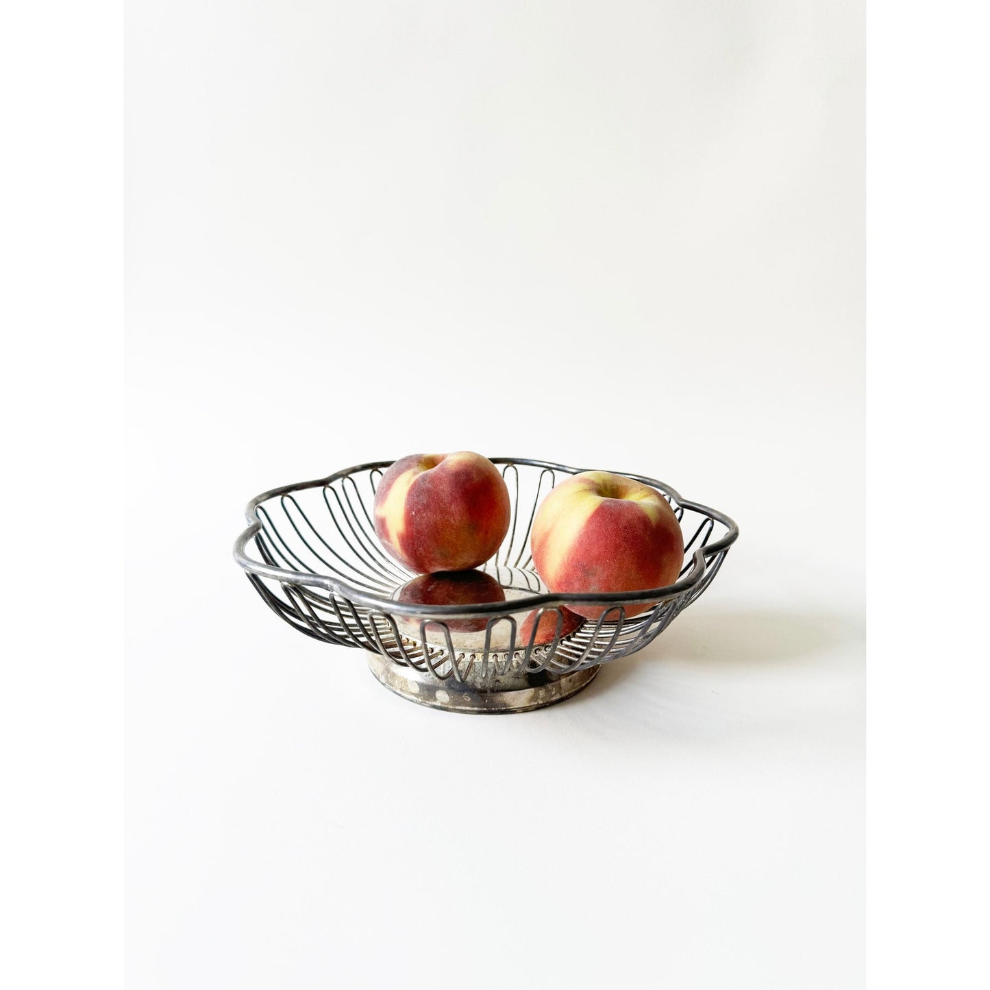 Vintage Silver Wavy Fruit Bowl