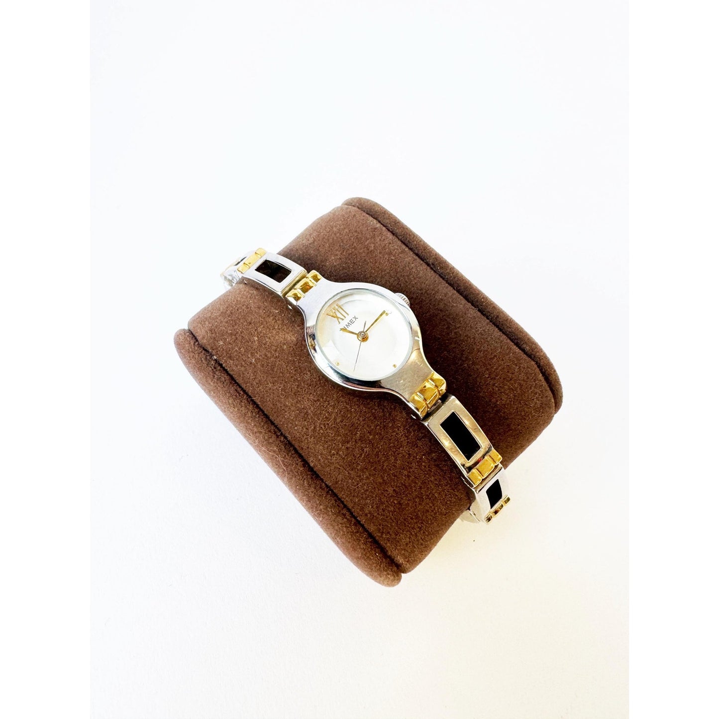 Vintage Classic Small Two Tone Watch with White Circle Face | TIMEX