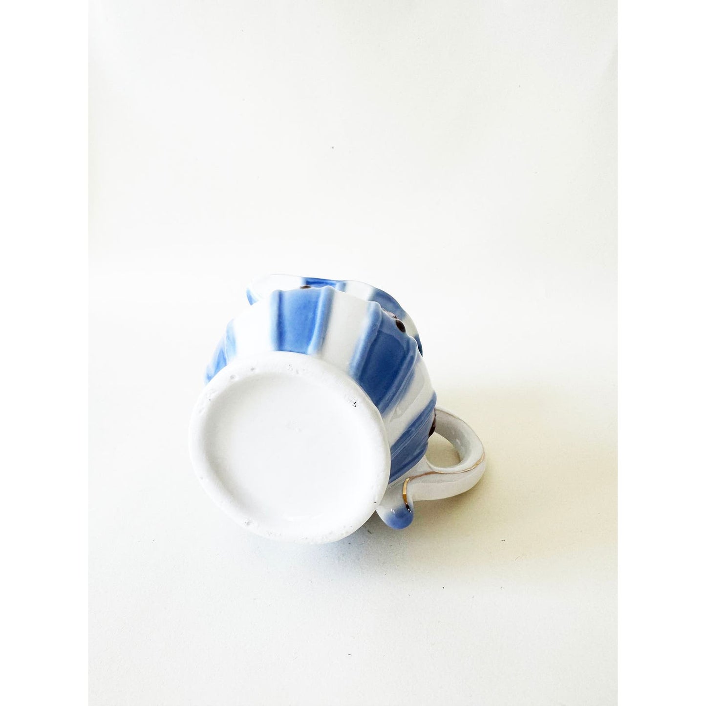 Vintage Mini Blue and White Flower Cream Pitcher