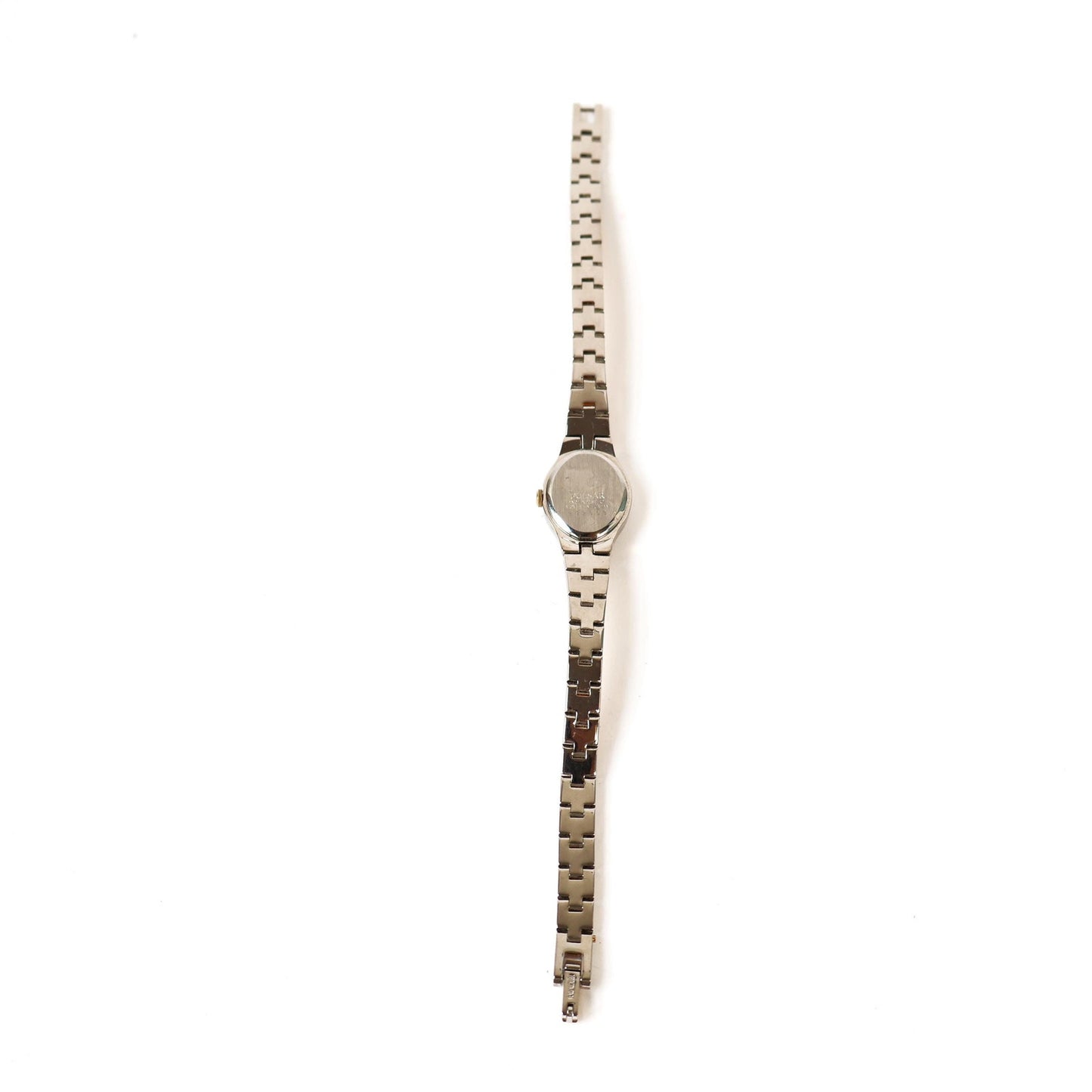 Vintage Two-Toned Watch with White Oval Face | PULSAR