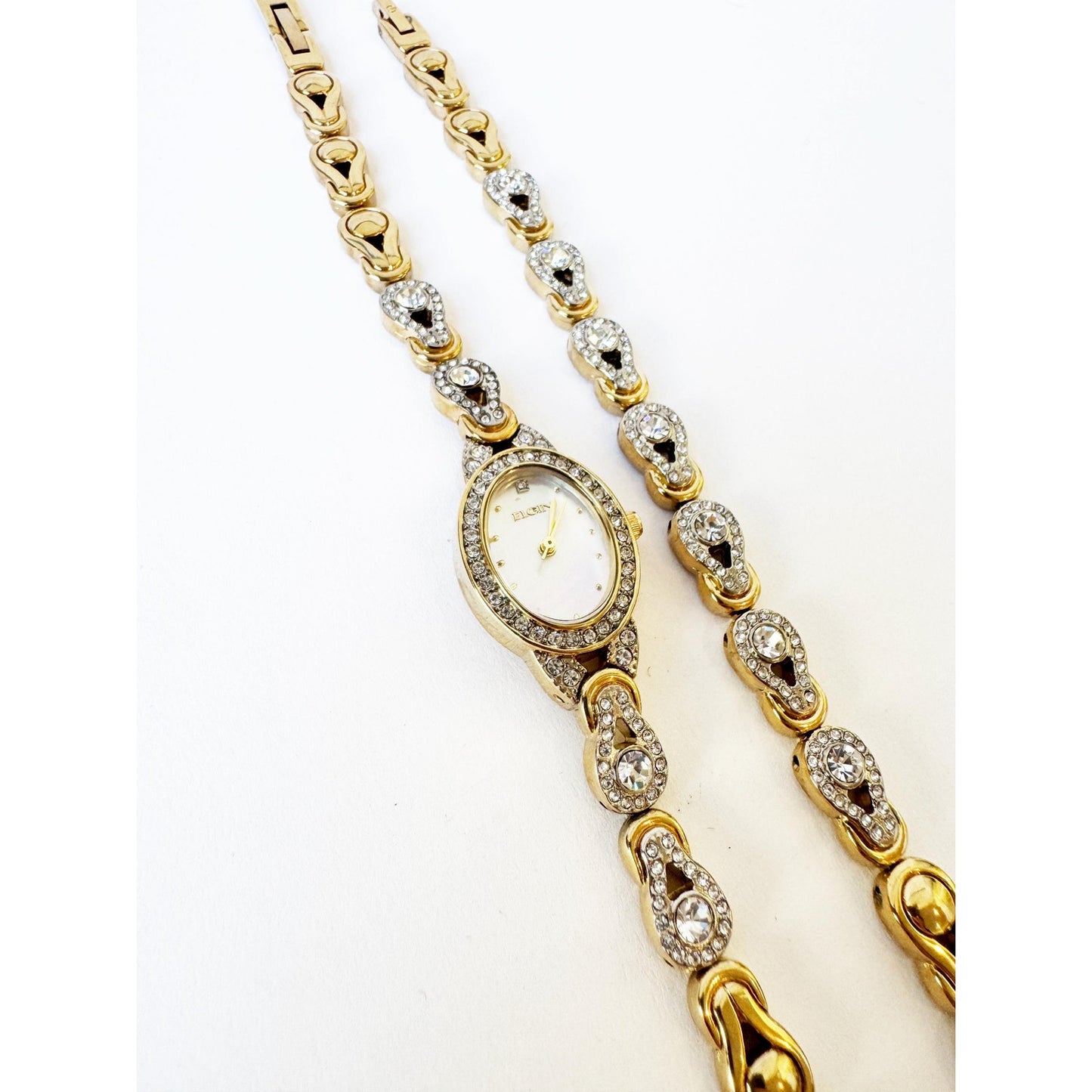 Watch Necklace | Vintage One of a Kind Gold Watch Choker with Diamond Embellishments