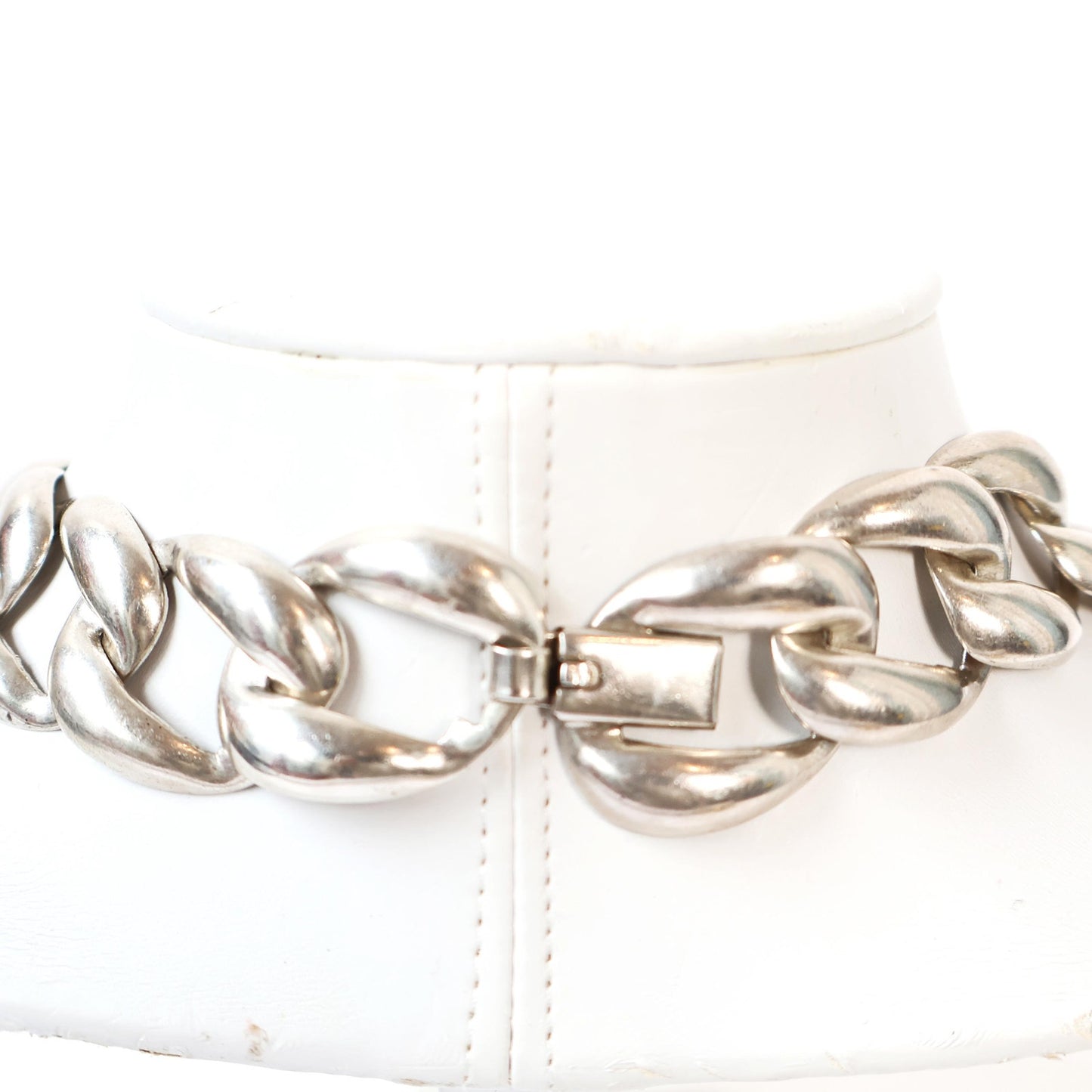 Sterling Silver Chain Link Heavy Weight Necklace 17"