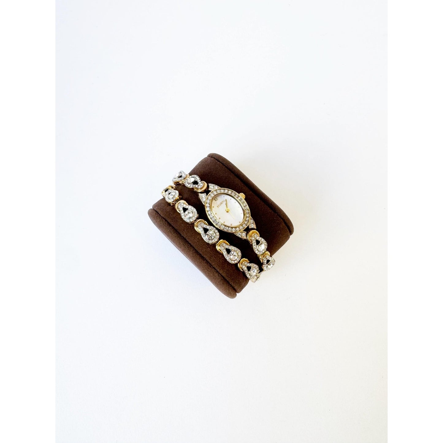Watch Necklace | Vintage One of a Kind Gold Watch Choker with Diamond Embellishments