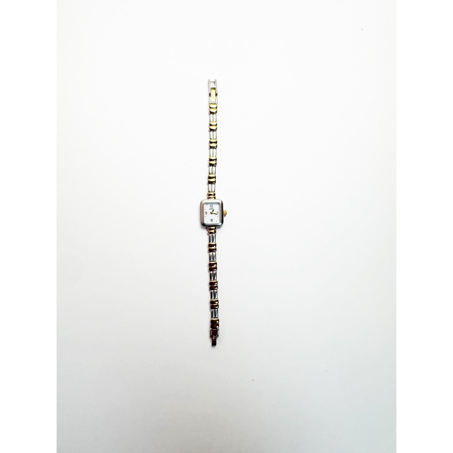 Vintage Mini Two Tone Watch Bracelet Band Face l Anne Klein