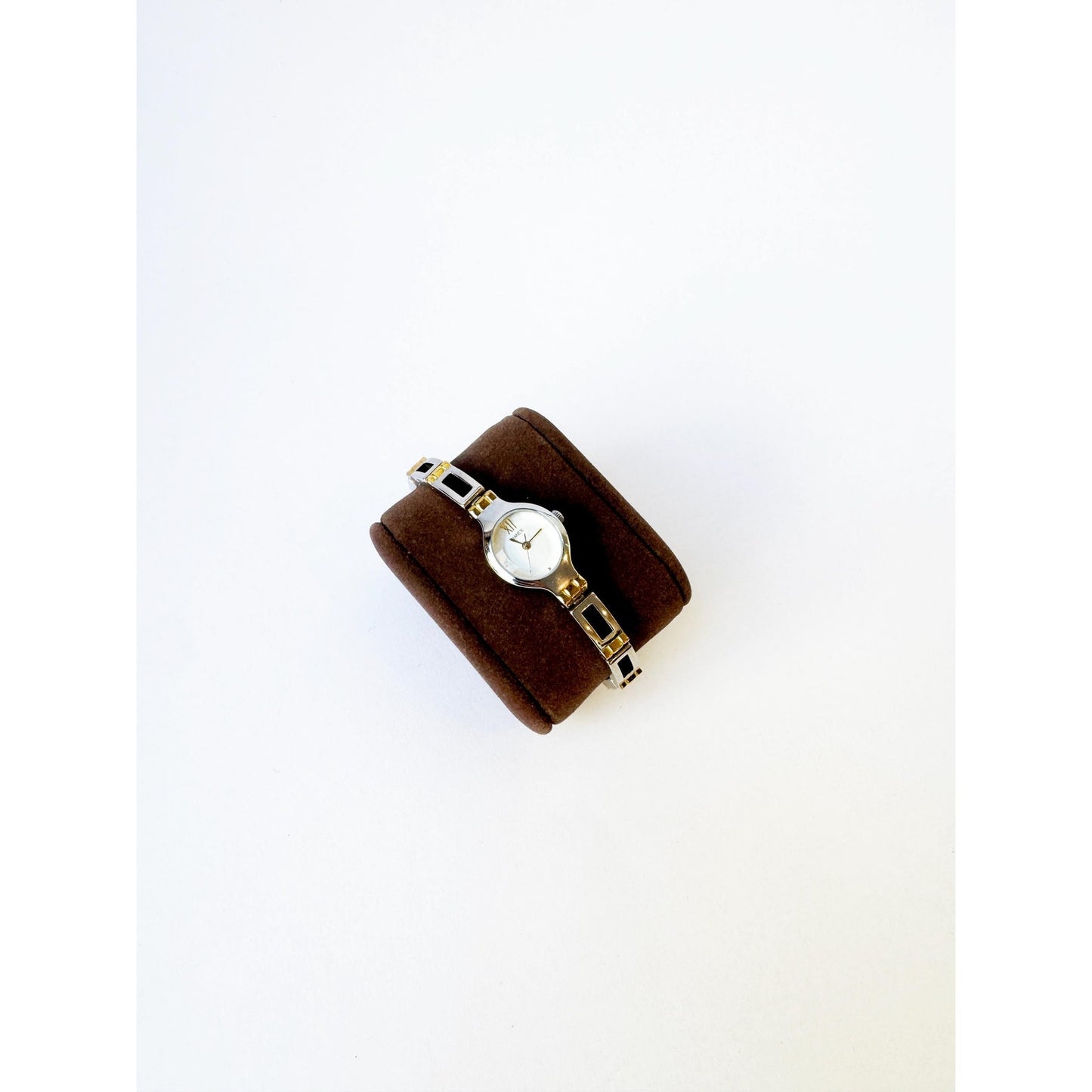 Vintage Classic Small Two Tone Watch with White Circle Face | TIMEX