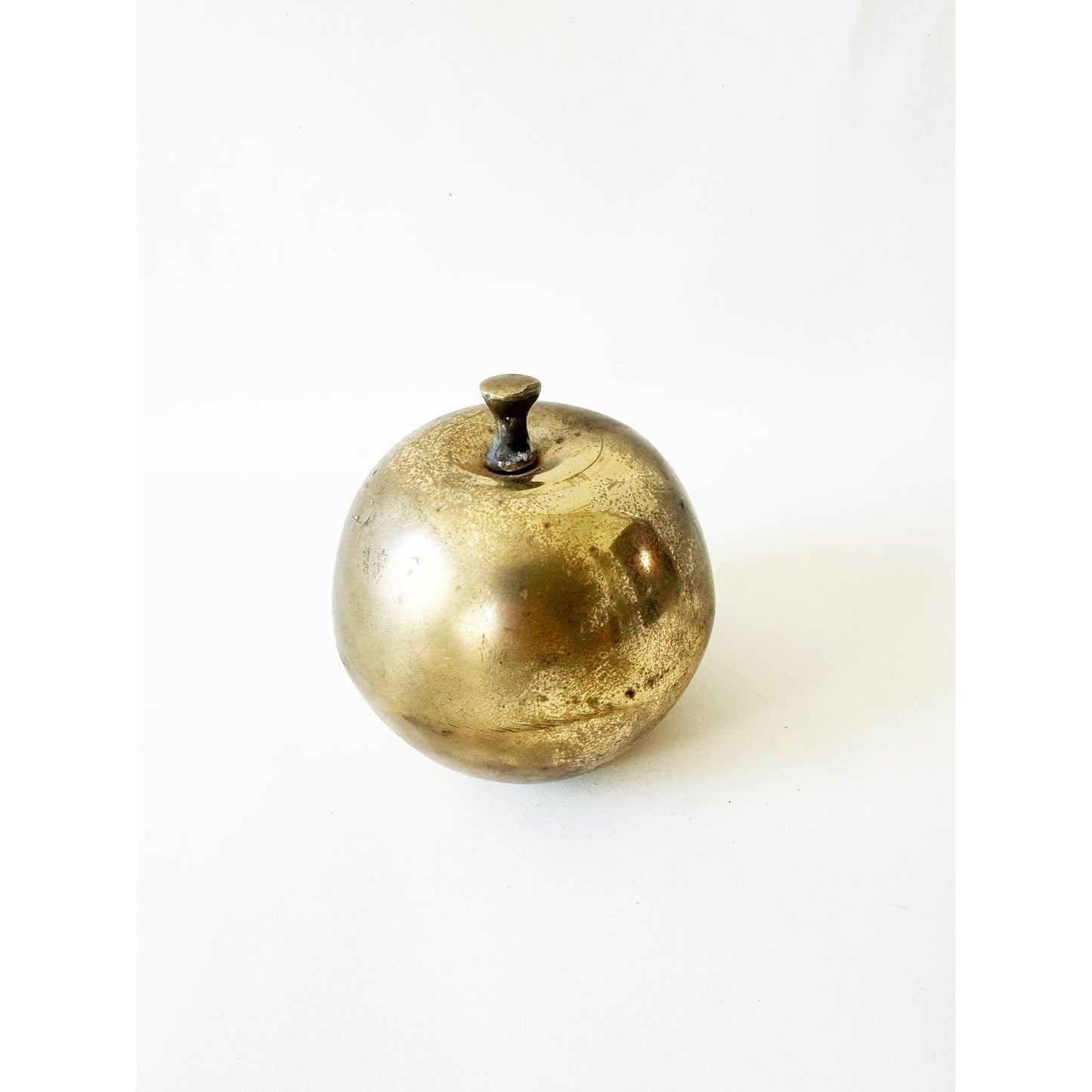 Vintage Brass Apple Paperweight