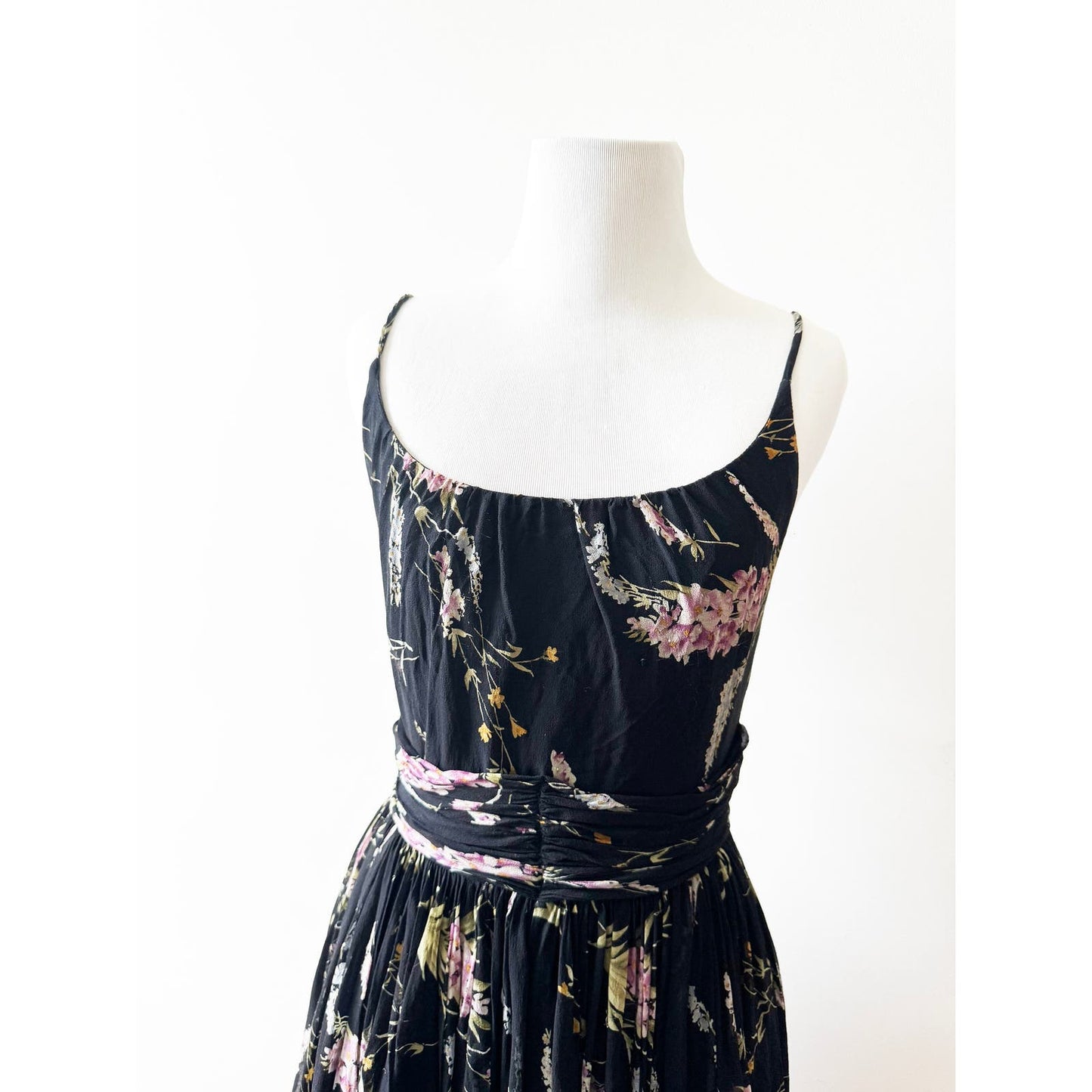 Y2k ANNA SUI Classic Black Floral Dress | Size 8