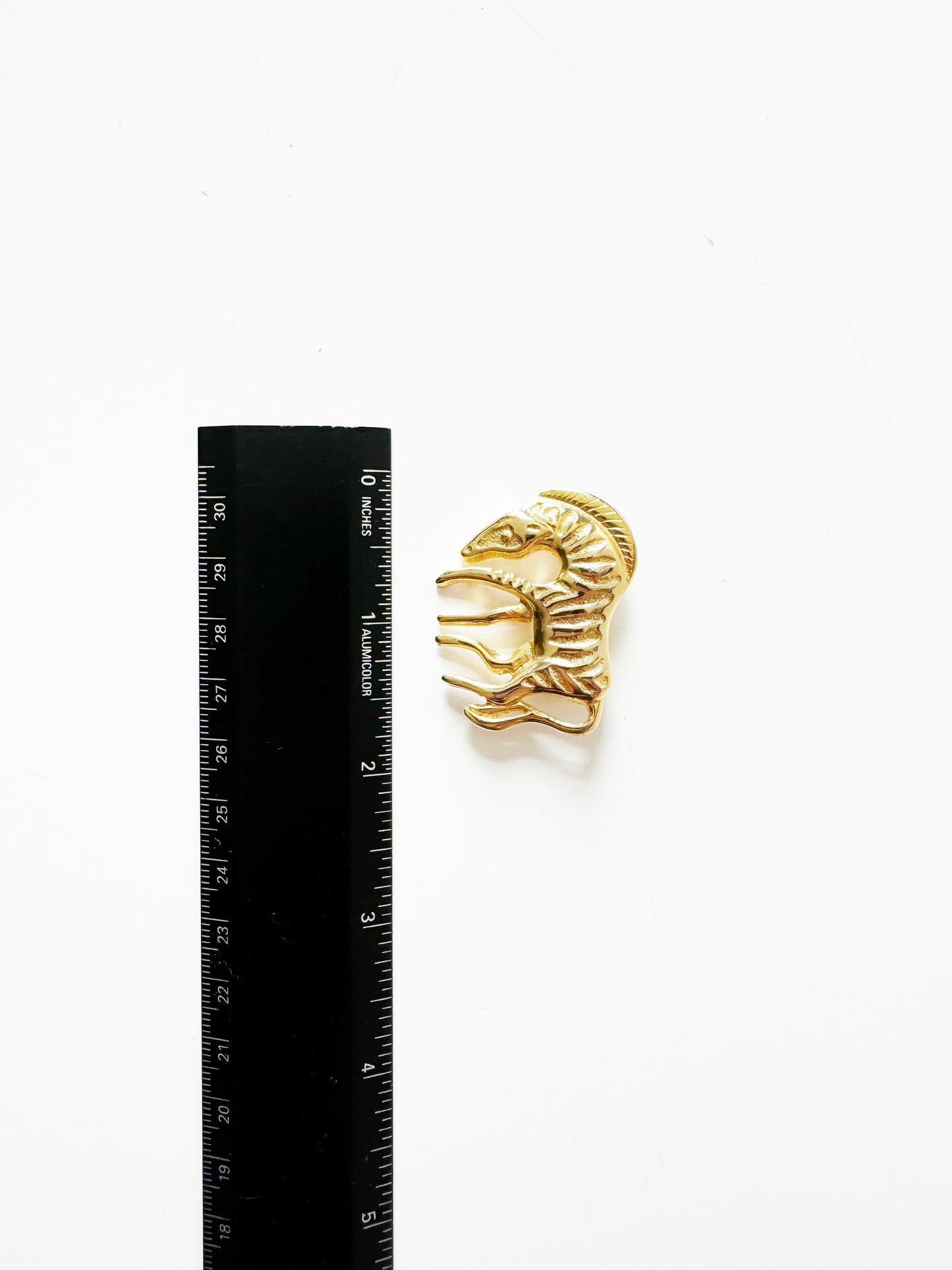 Vintage Greek Zebra Brooch Pin