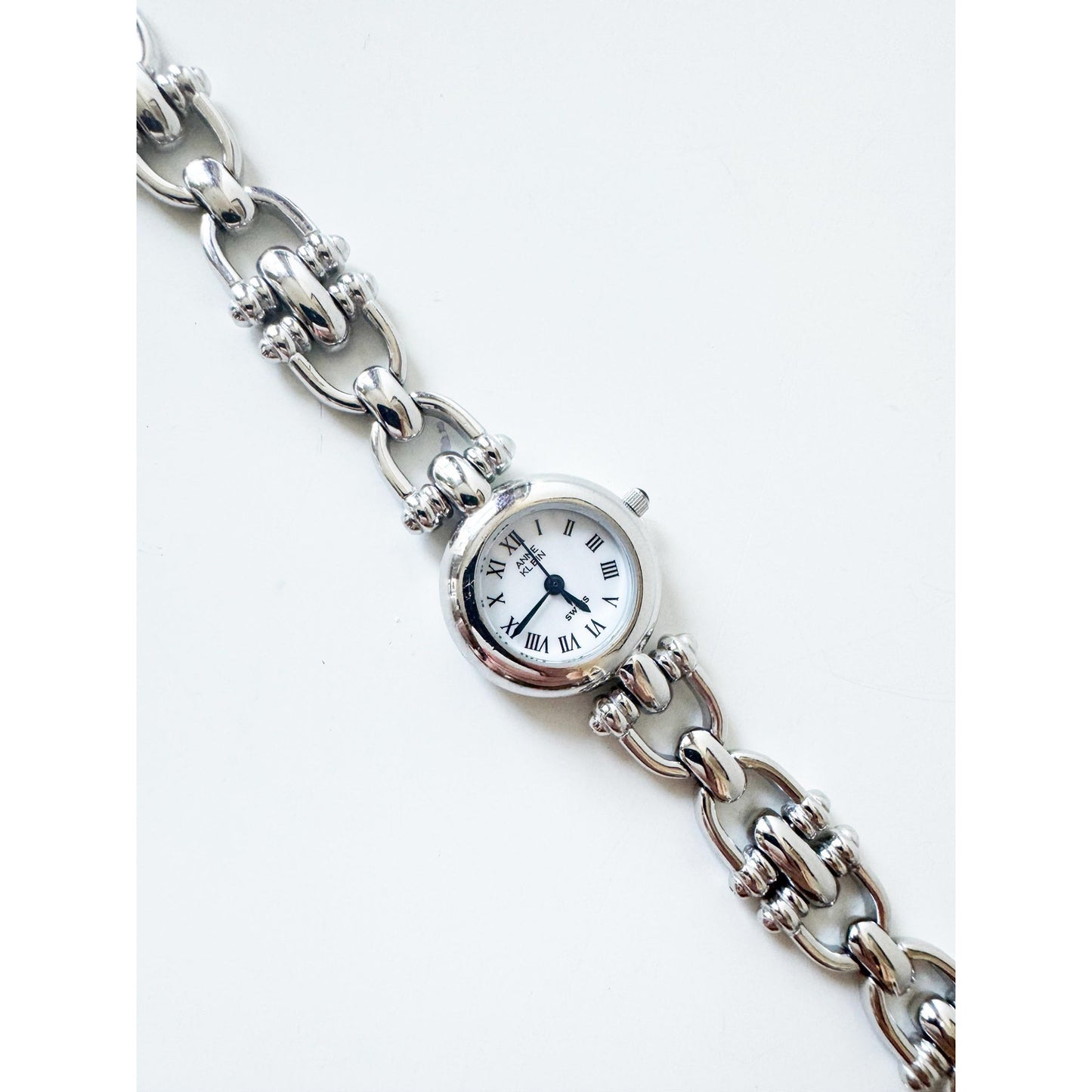 Vintage Silver Watch with Bracelet Band l Anne Klein