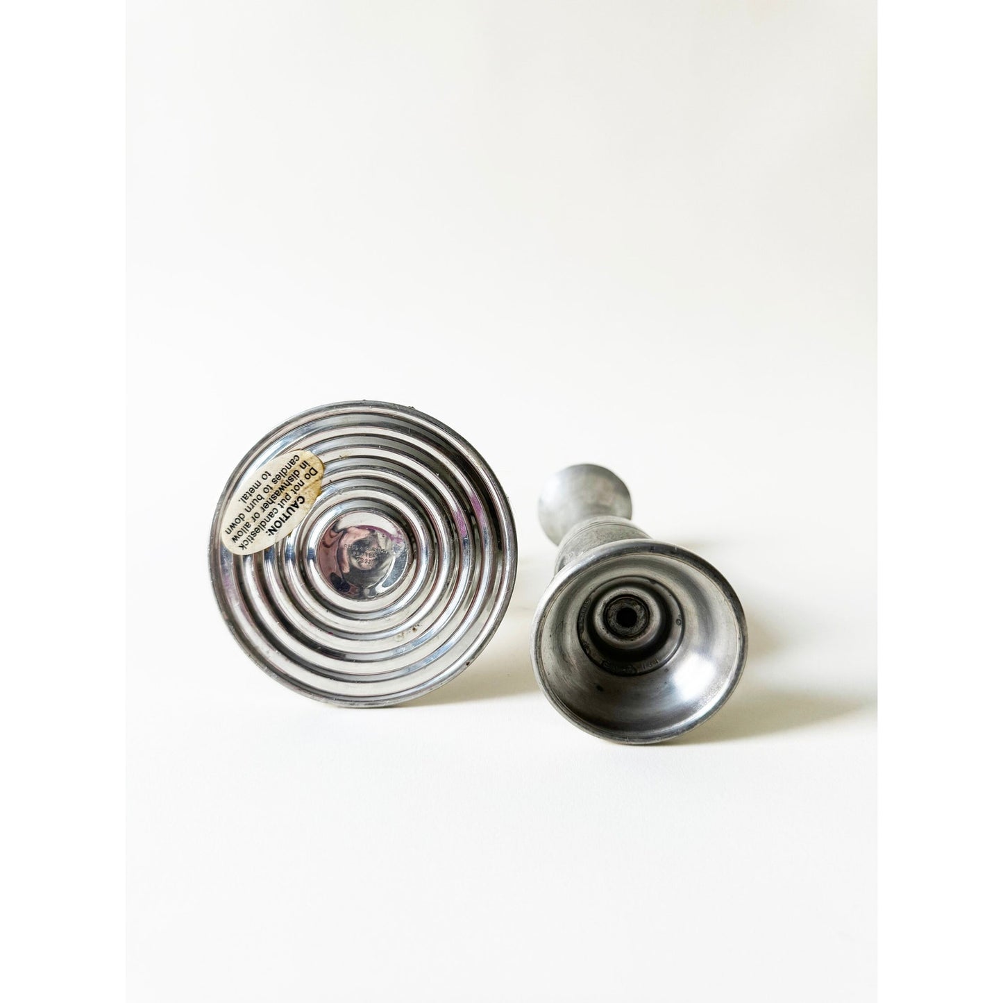 Vintage Pewter Candlestick Holder | Reed & Barton | Antique Brass Decor