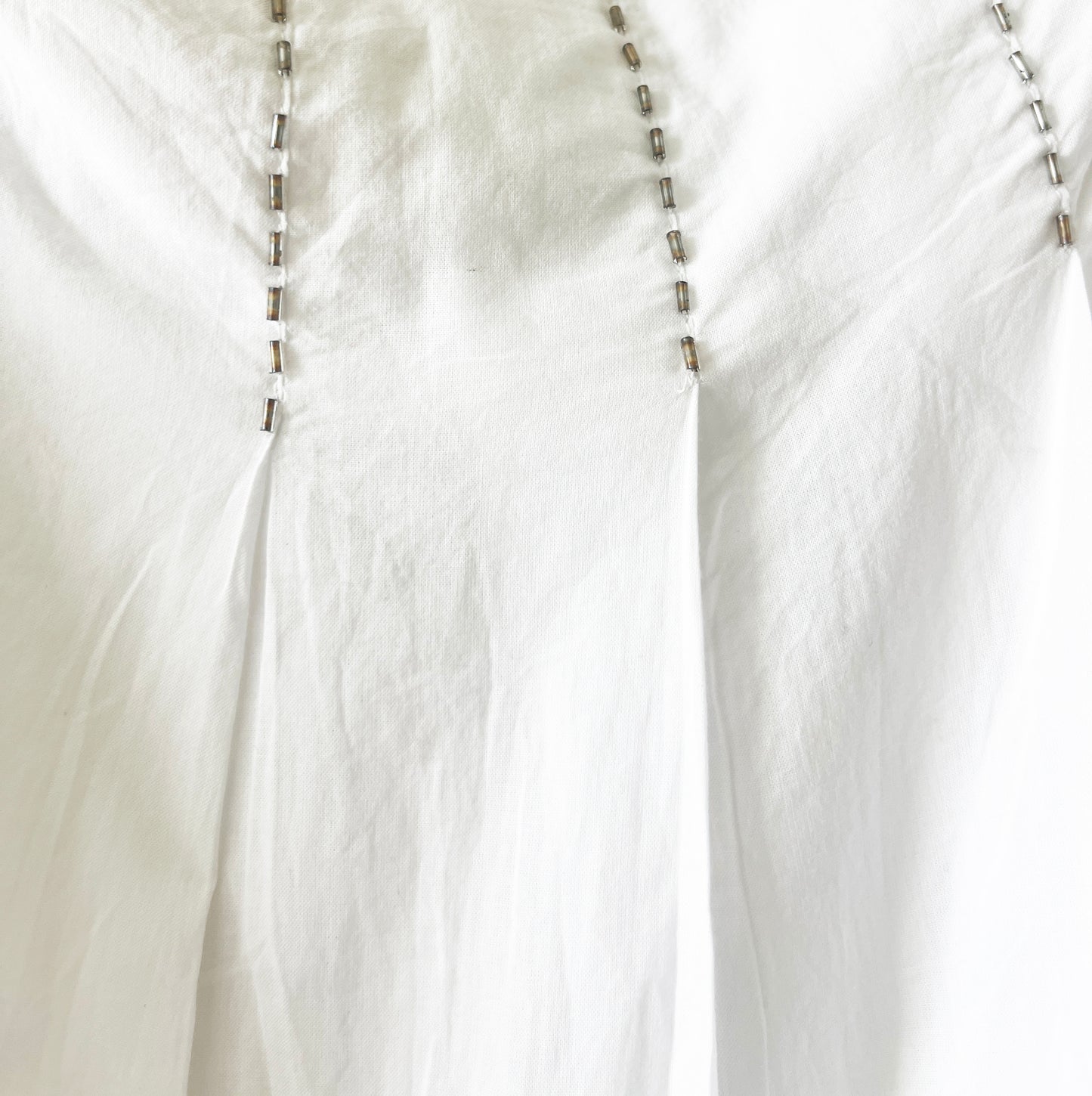 Vintage Boho White Tiered Lace Skirt