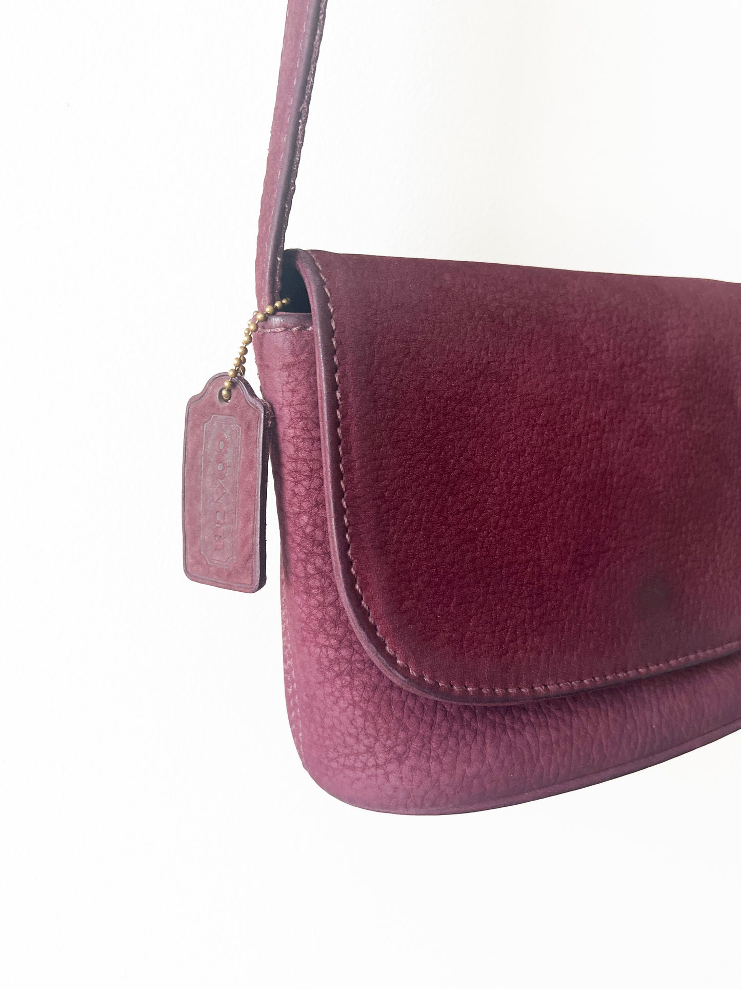 Vintage Coach Sonoma Purple Flap Bag Small #H5B -4946