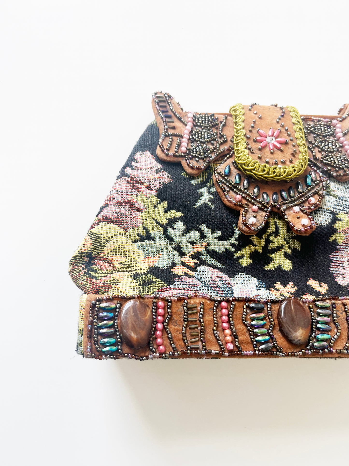 Vintage Y2k Tapestry Floral Clutch