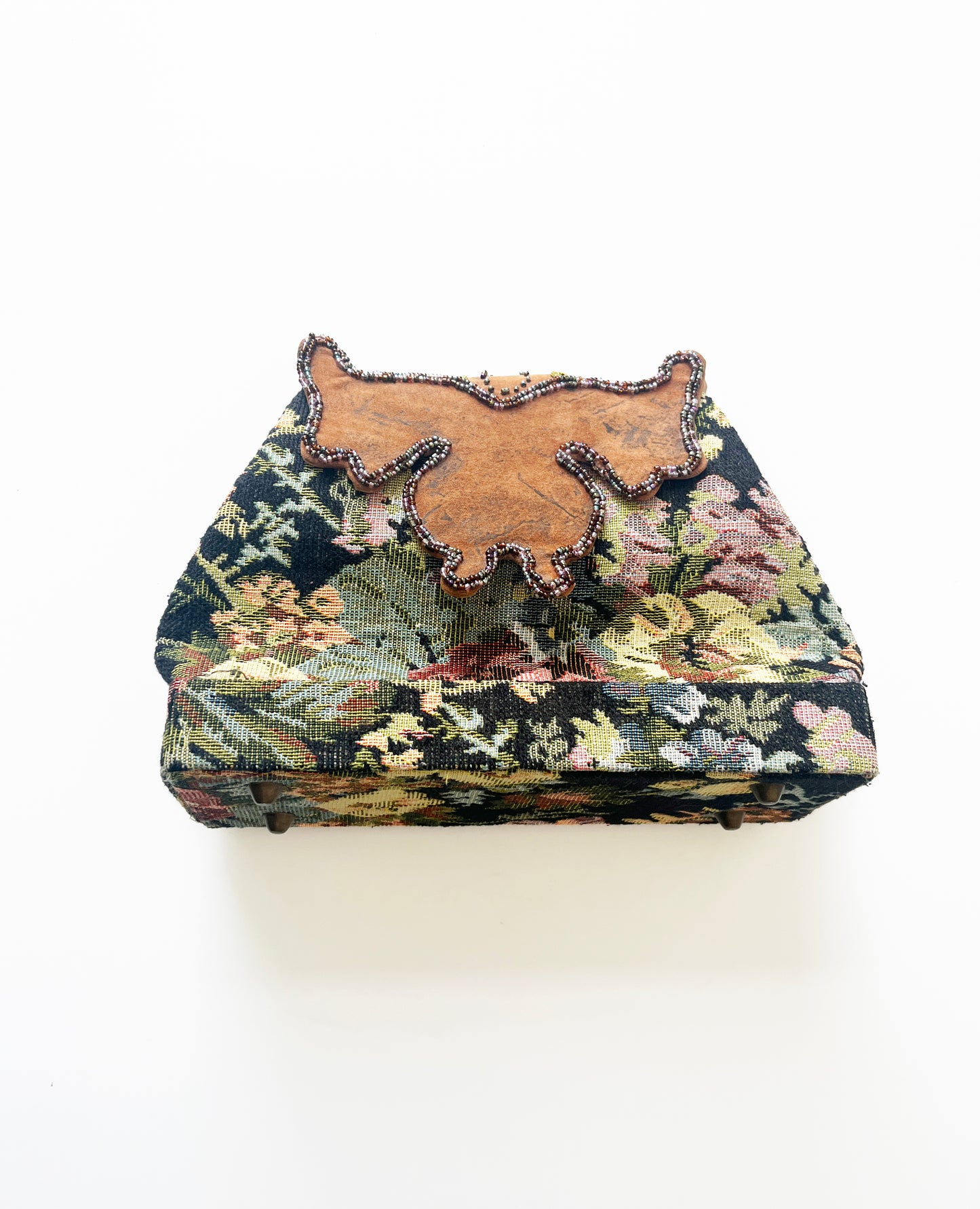 Vintage Y2k Tapestry Floral Clutch