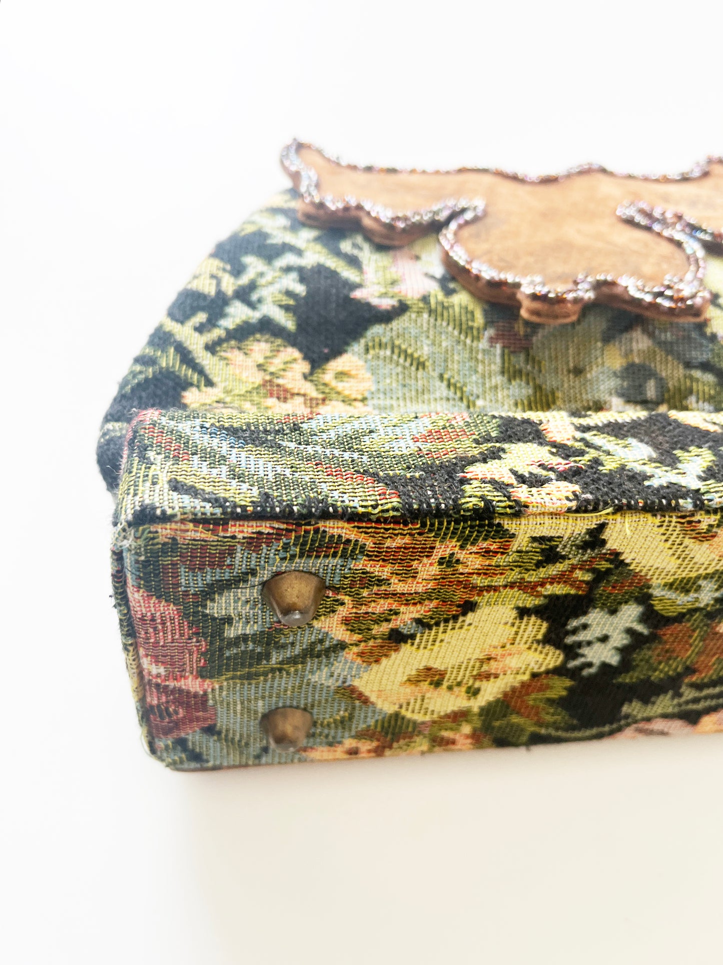 Vintage Y2k Tapestry Floral Clutch