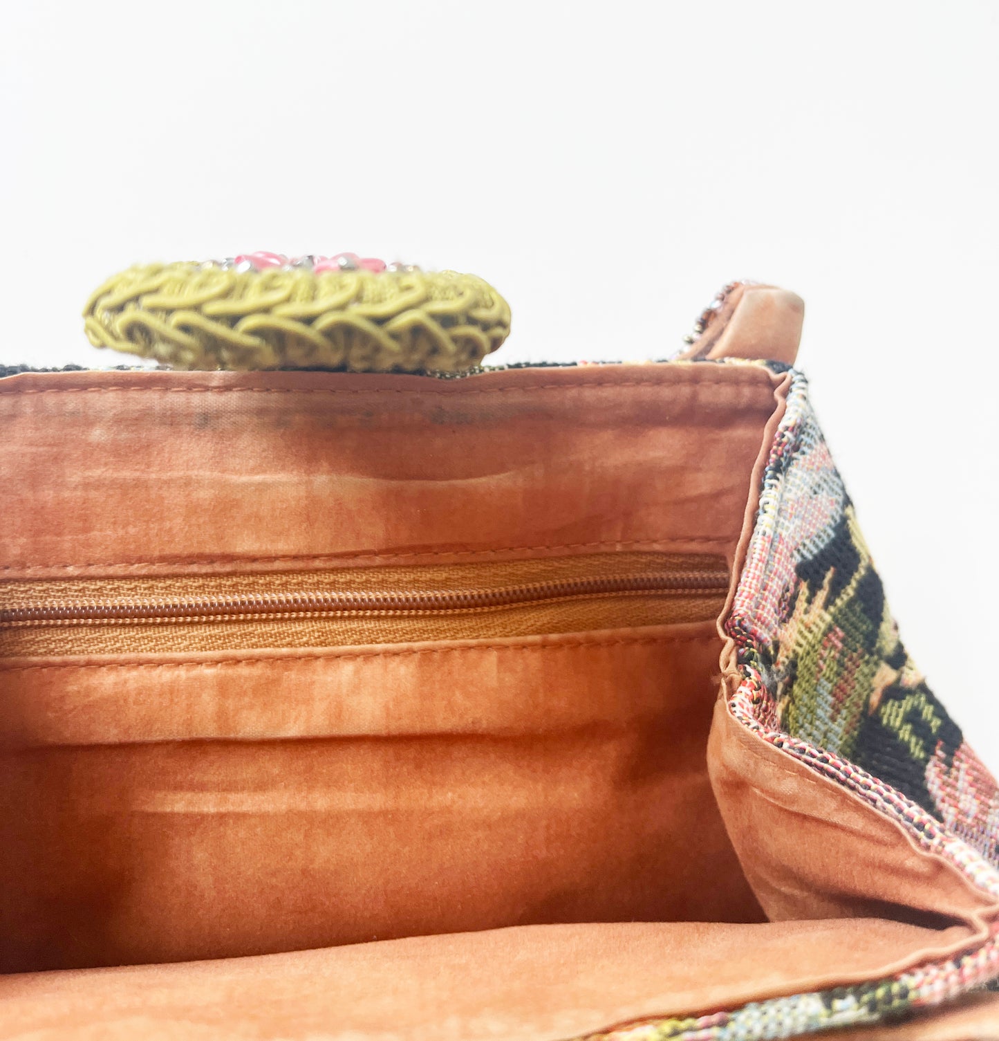 Vintage Y2k Tapestry Floral Clutch