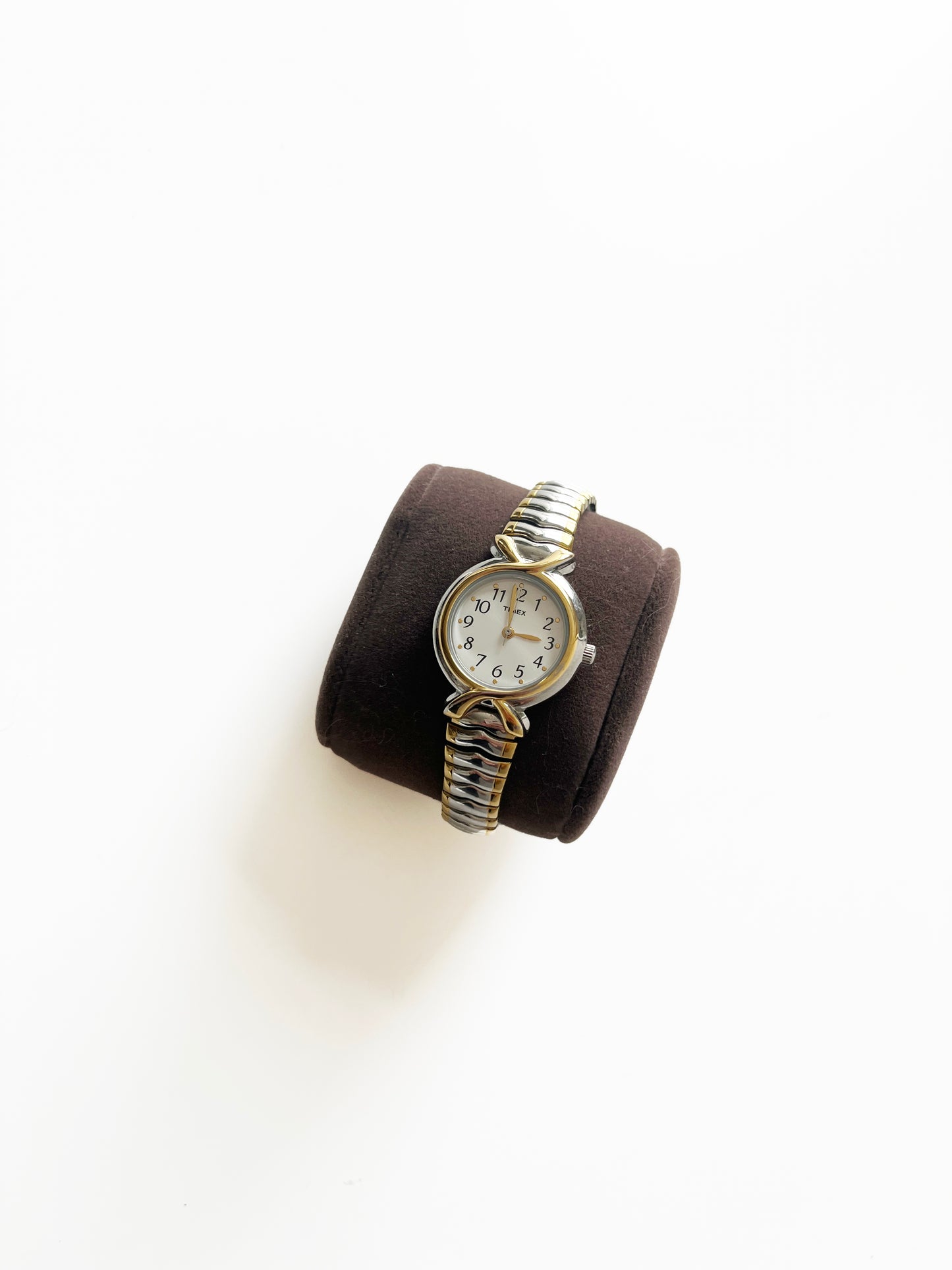 Vintage Two Tone 90s Watch w/ Stretch Band Timex