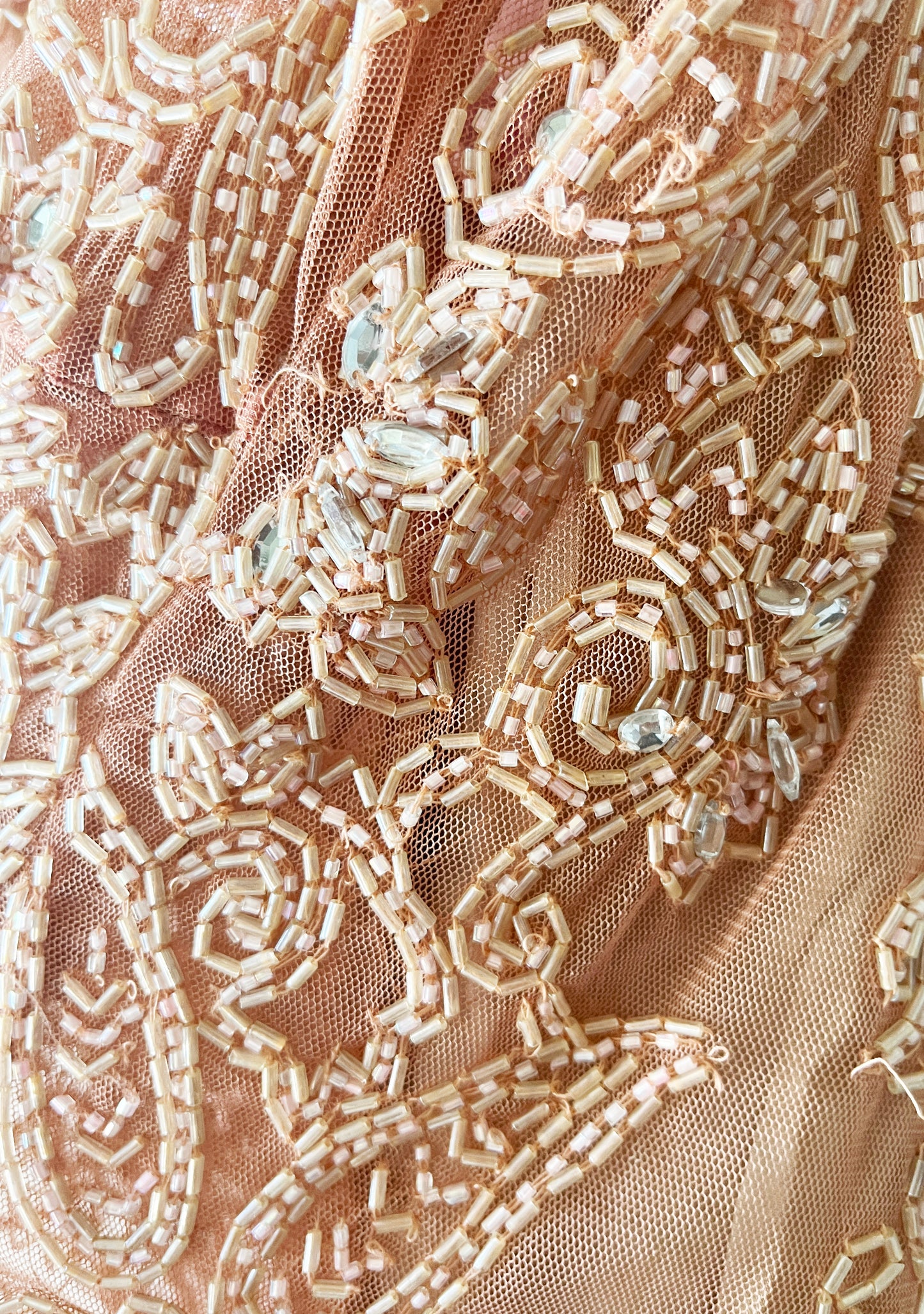 Vintage 90s Pink Beaded Boho Fairy Top