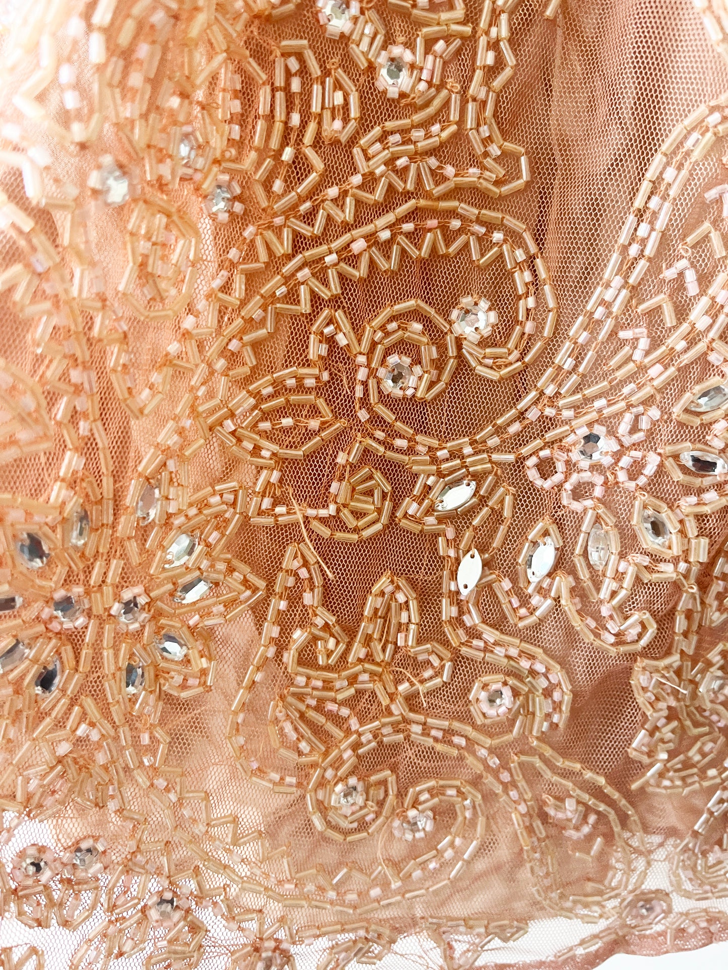 Vintage 90s Pink Beaded Boho Fairy Top