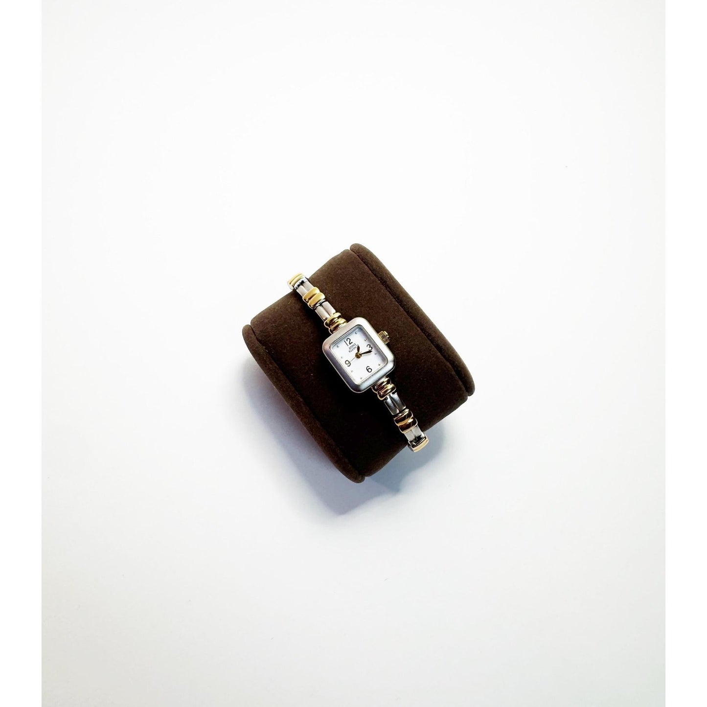 Vintage Mini Two Tone Watch Bracelet Band Face l Anne Klein