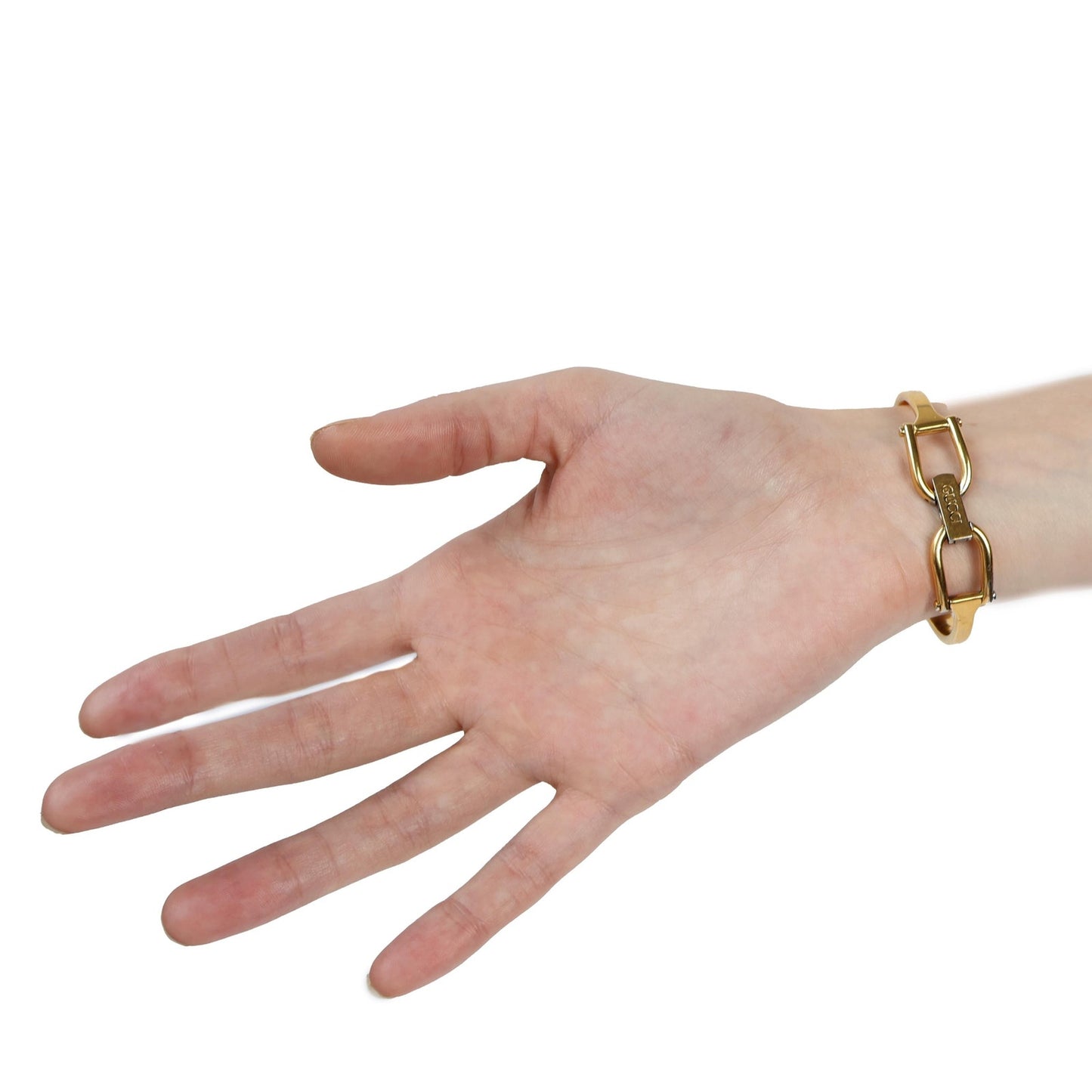 Vintage Gold Toned 1500L Bangle Watch with Mother of Pearl Face | GUCCI