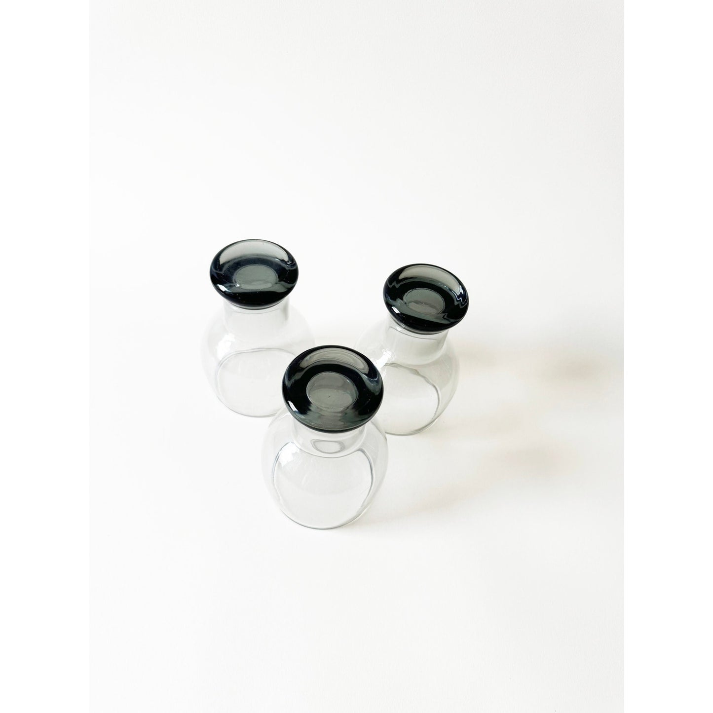 Vintage Grey Glasses - Set of 3