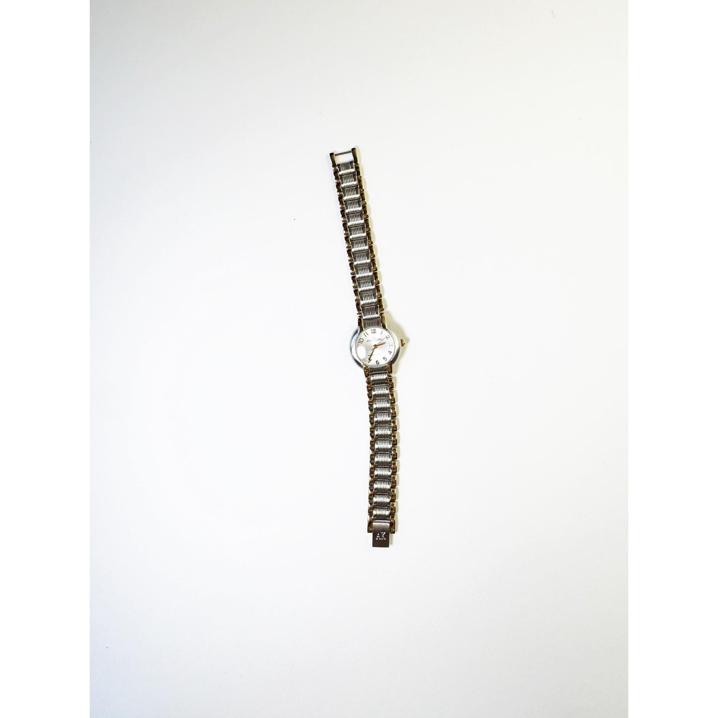 Vintage Two Toned Watch with White Face l ANNE KLEIN