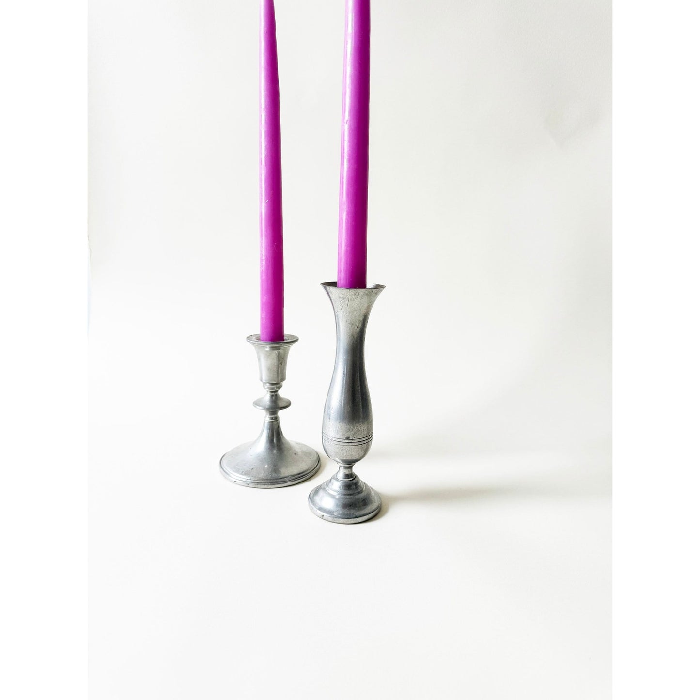 Vintage Pewter Candlestick Holder | Reed & Barton | Antique Brass Decor