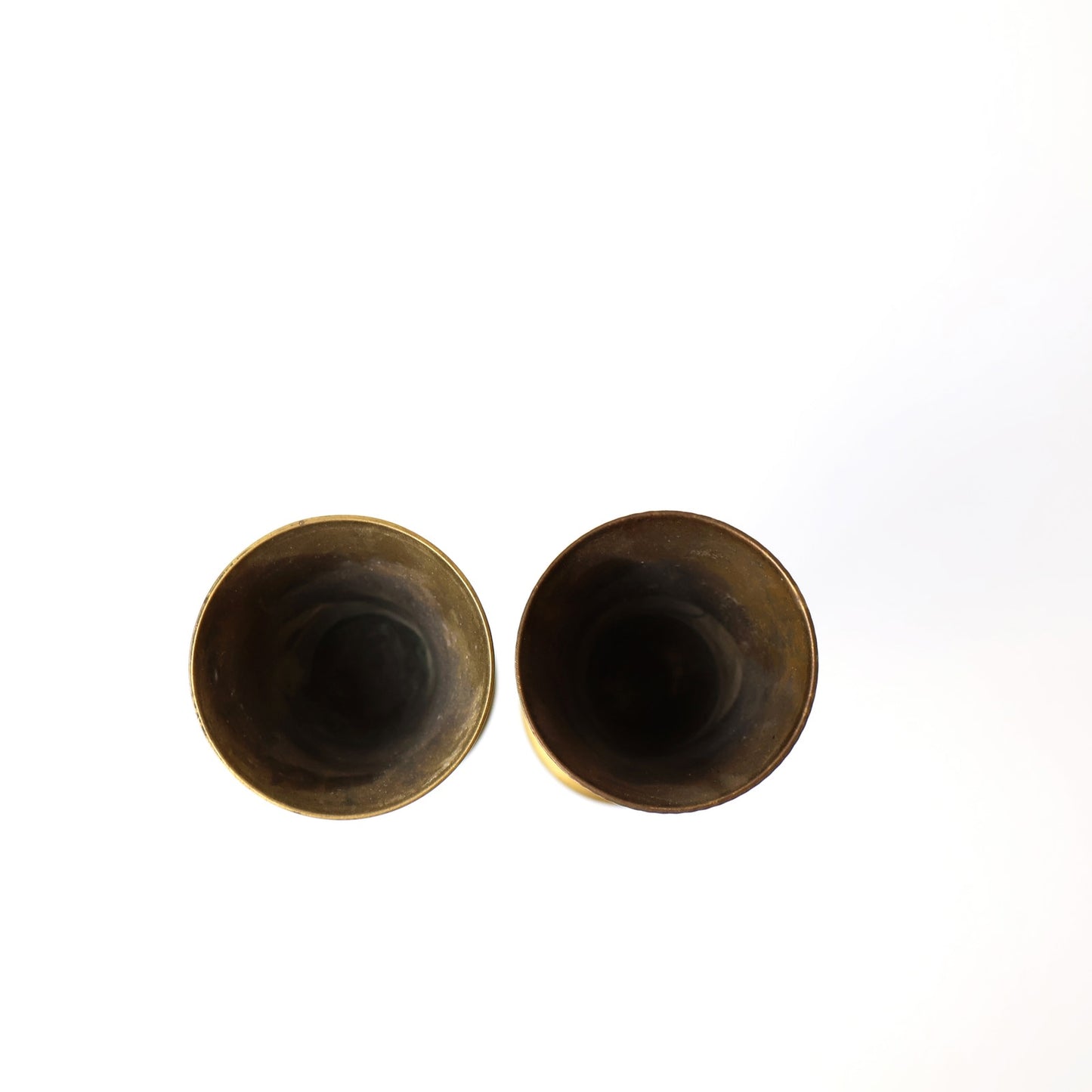 Pair of Brass Champagne Pair of Vintage Brass Glasses