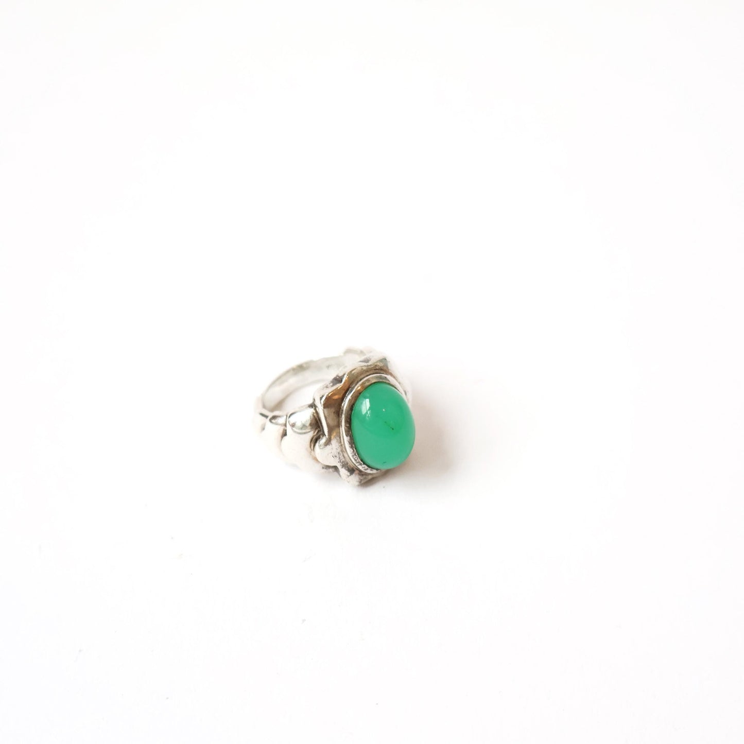 Vintage Sterling Chrysoprase Ring - 925 - Size 7US