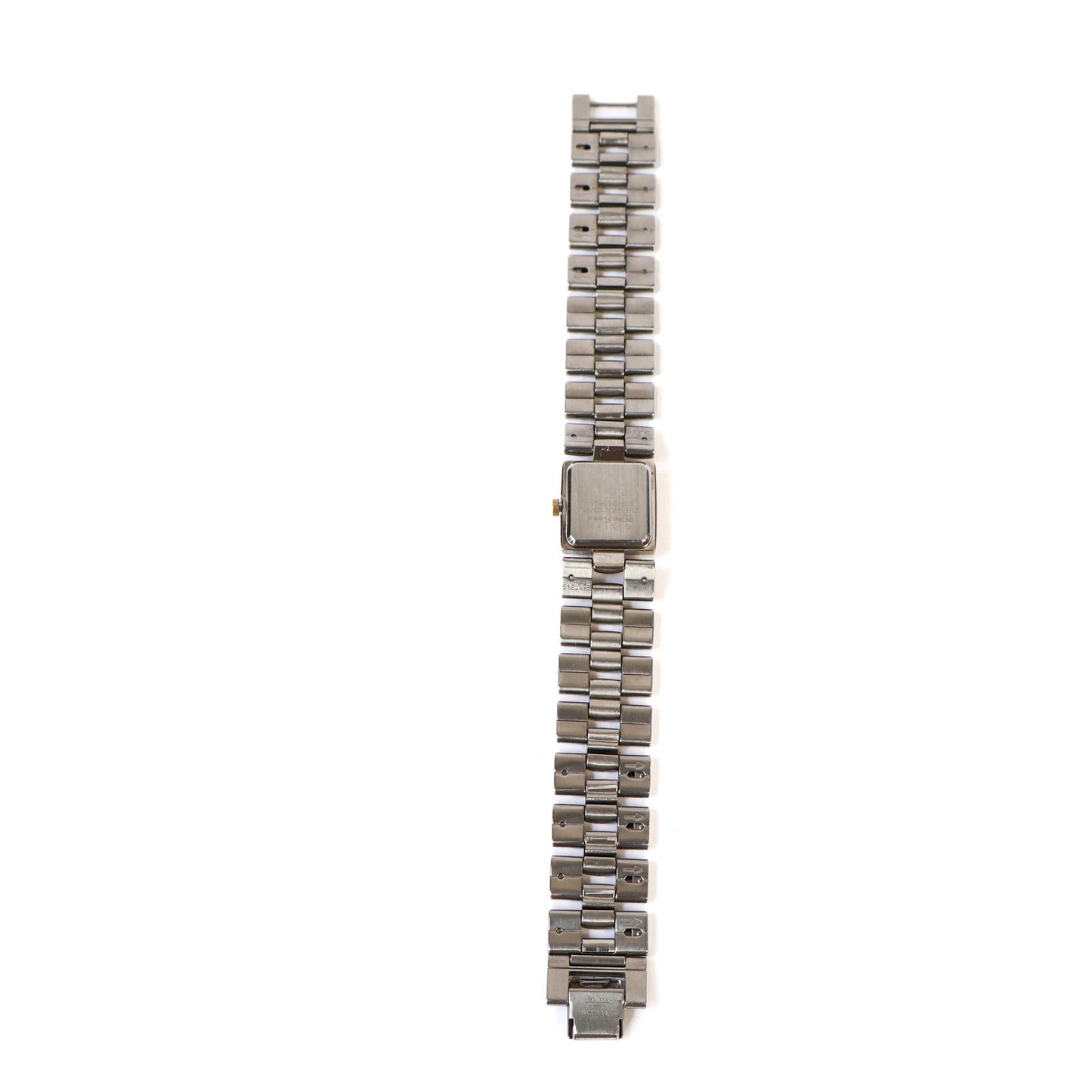 Vintage Silver Watch with Black Square Face | PULSAR