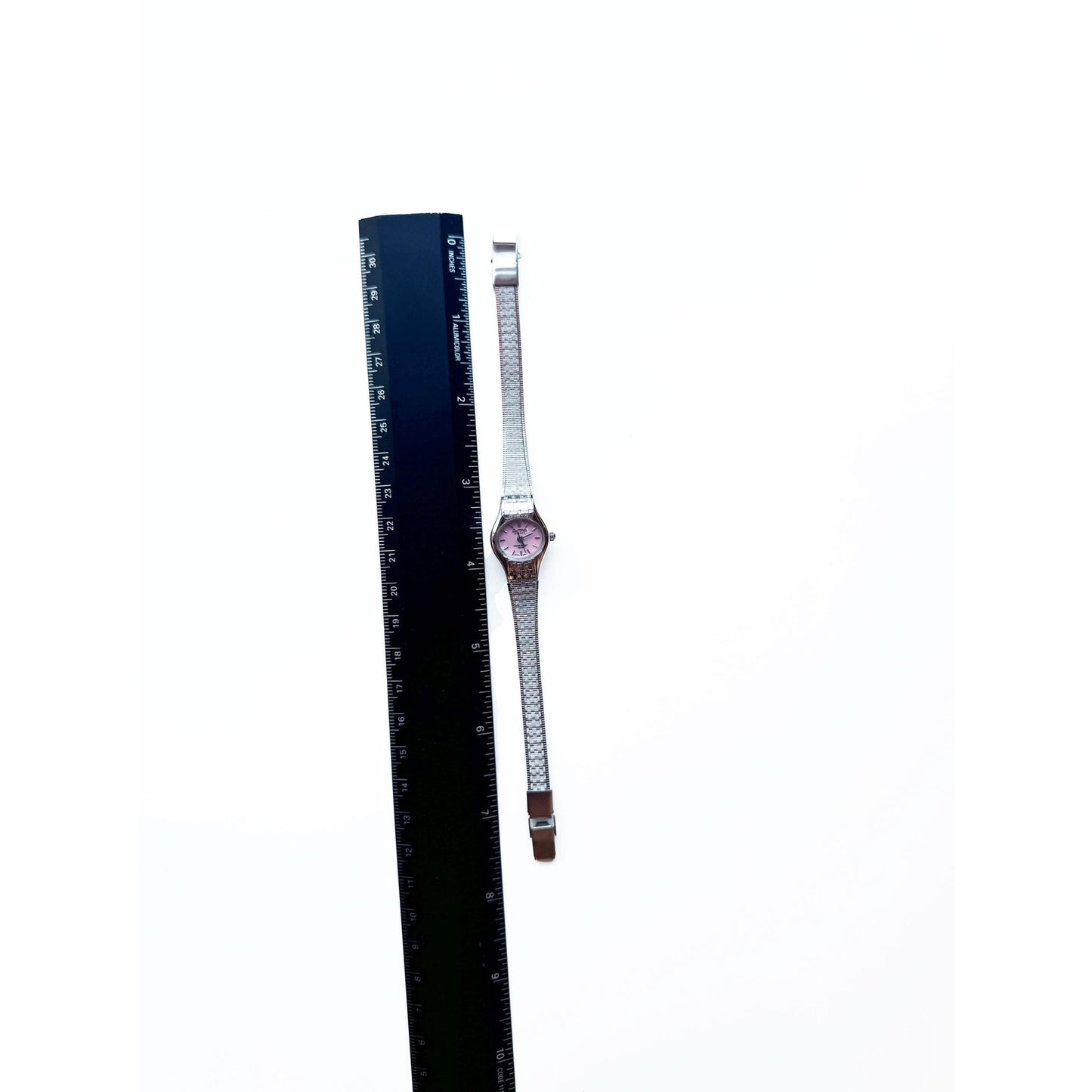 Vintage Silver Watch with Pink Face l Activa
