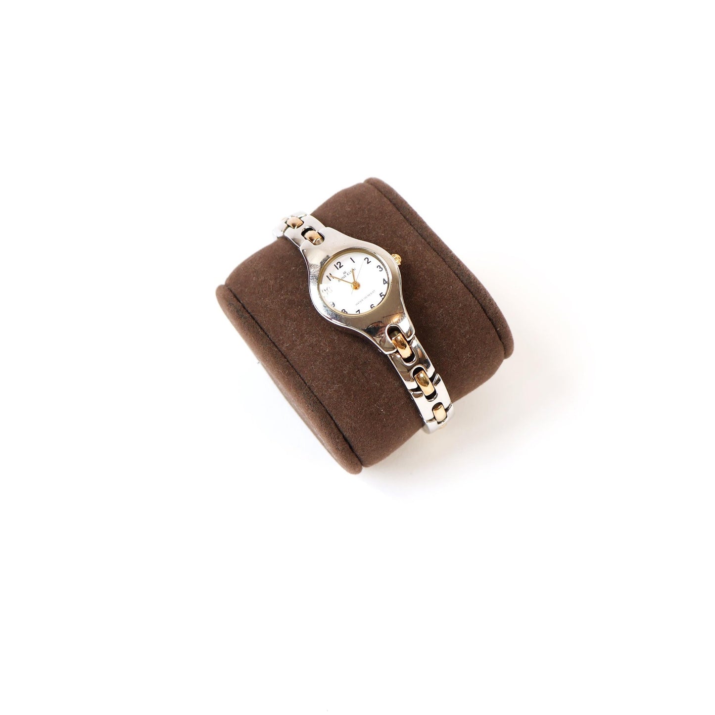 Vintage Two-Toned Watch with Small White Round Face | ANNE KLEIN