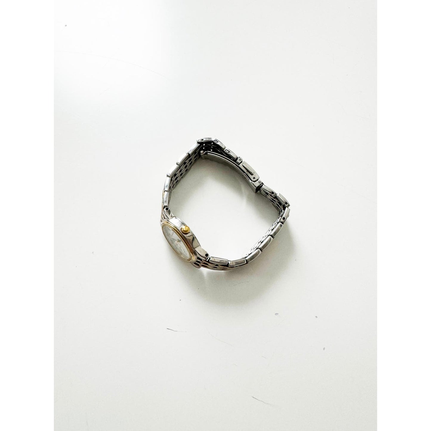 Vintage Two Tone Watch with Band Detail | Pulsar