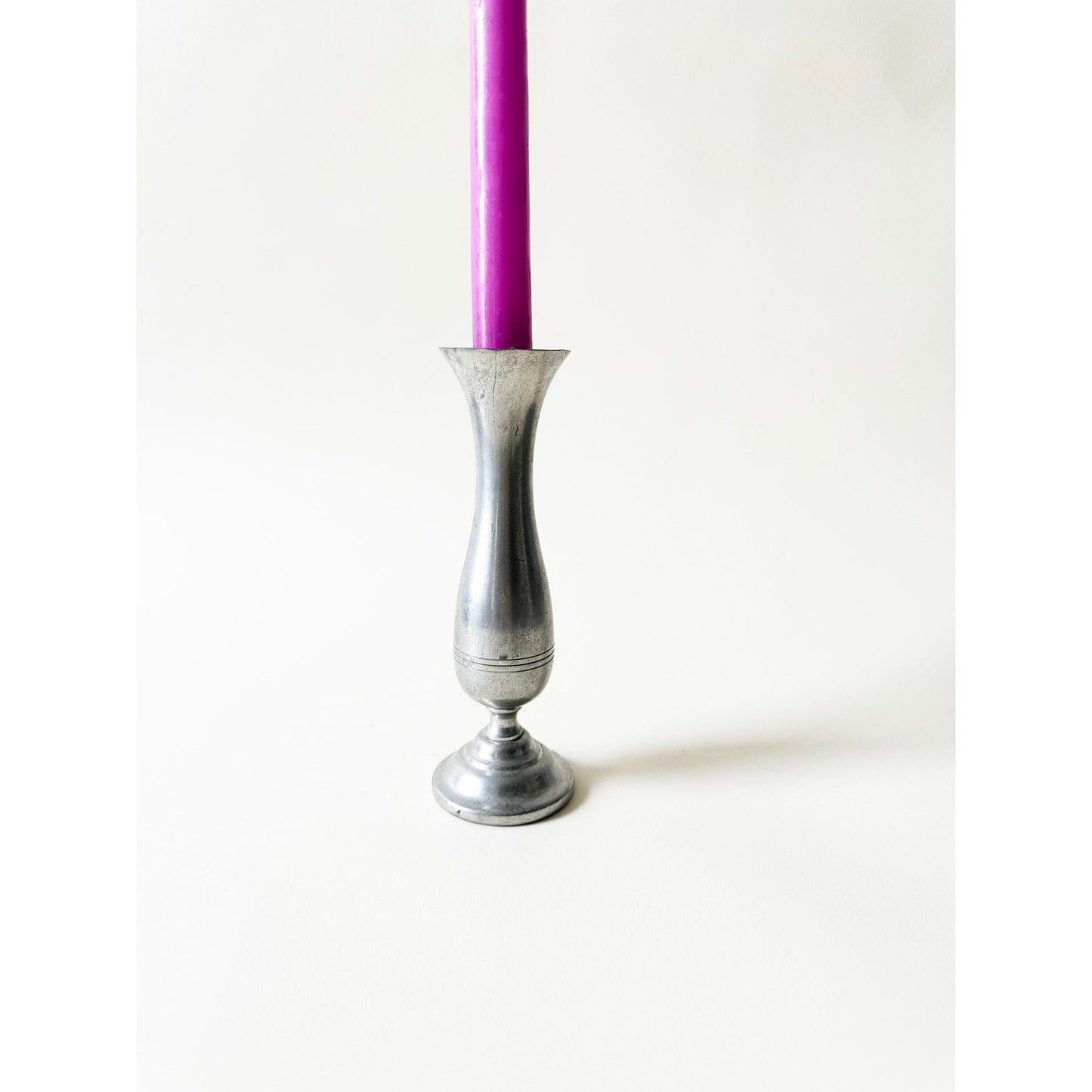 Vintage Pewter Candlestick Holder | Reed & Barton | Antique Brass Decor
