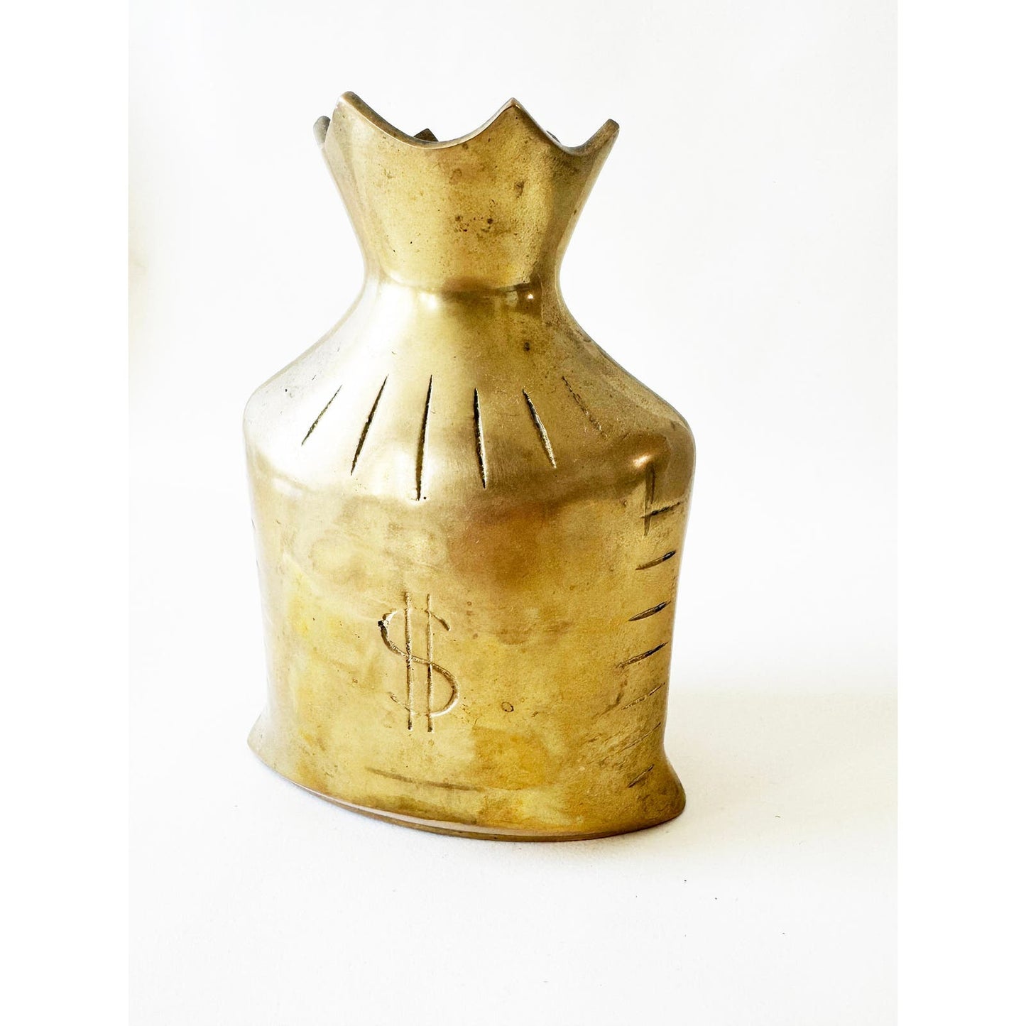Vintage Solid Brass Coin Bag