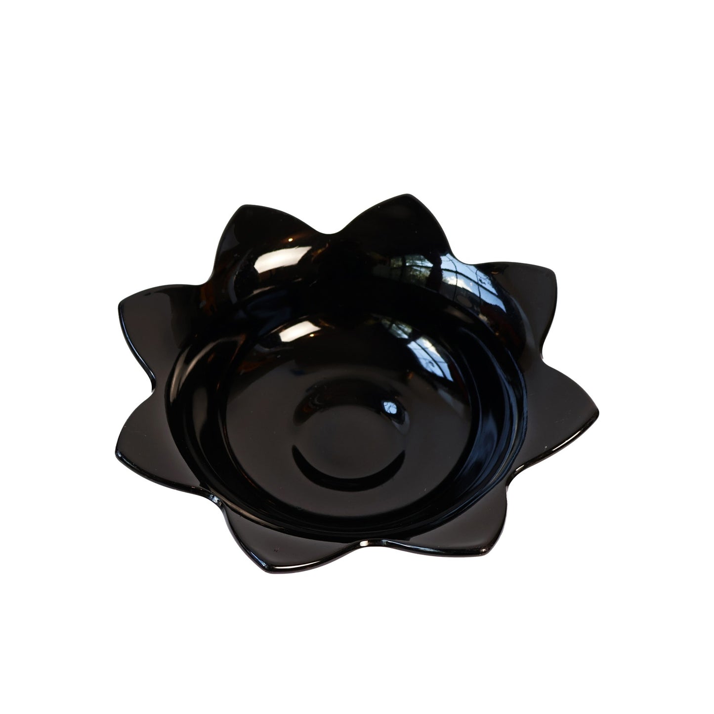 Vintage Black Petal Bowl | Modernist Fruit Bowl