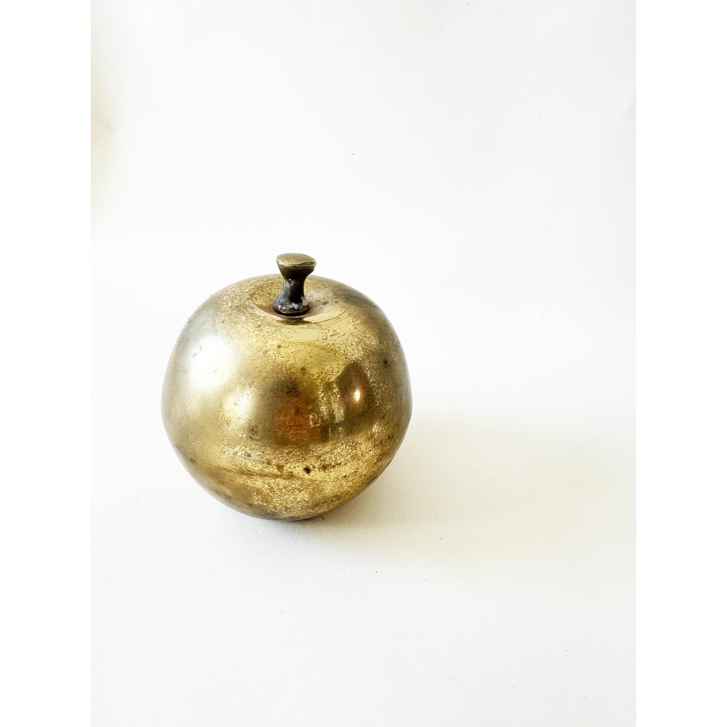 Vintage Brass Apple Paperweight