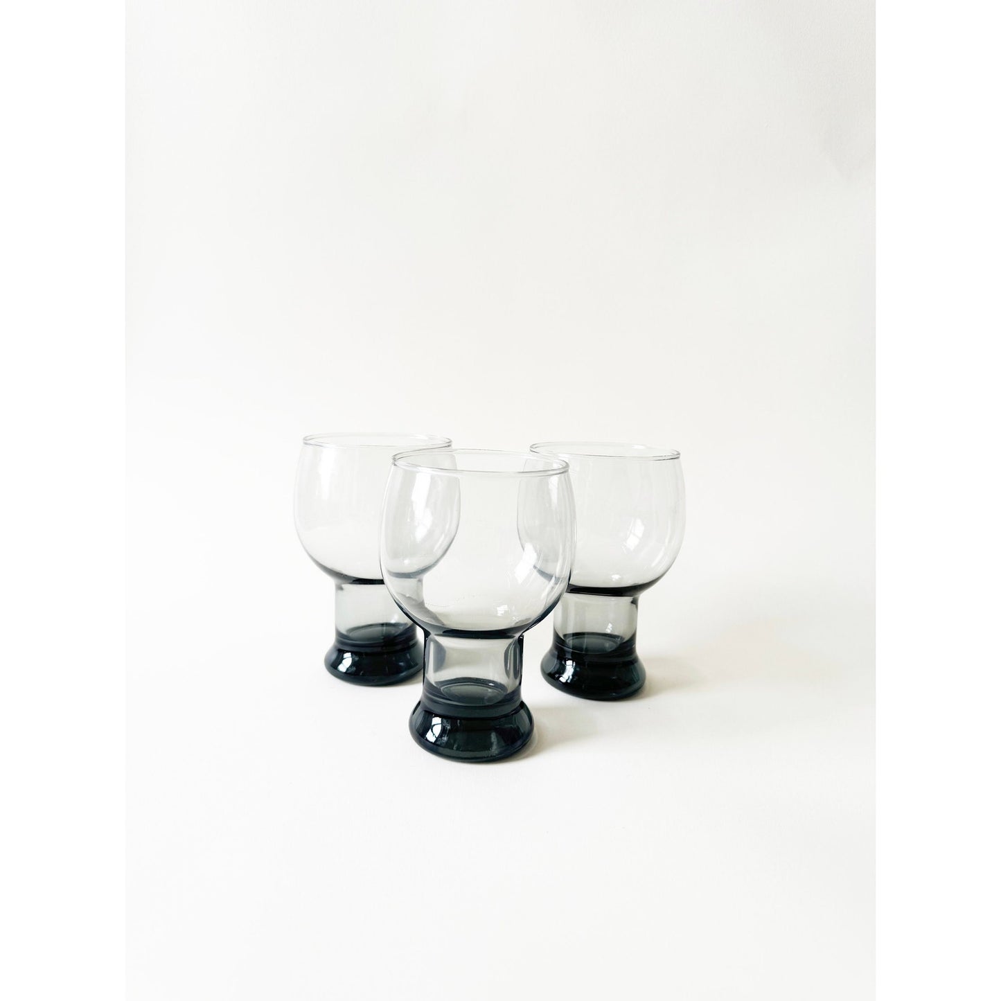 Vintage Grey Glasses - Set of 3