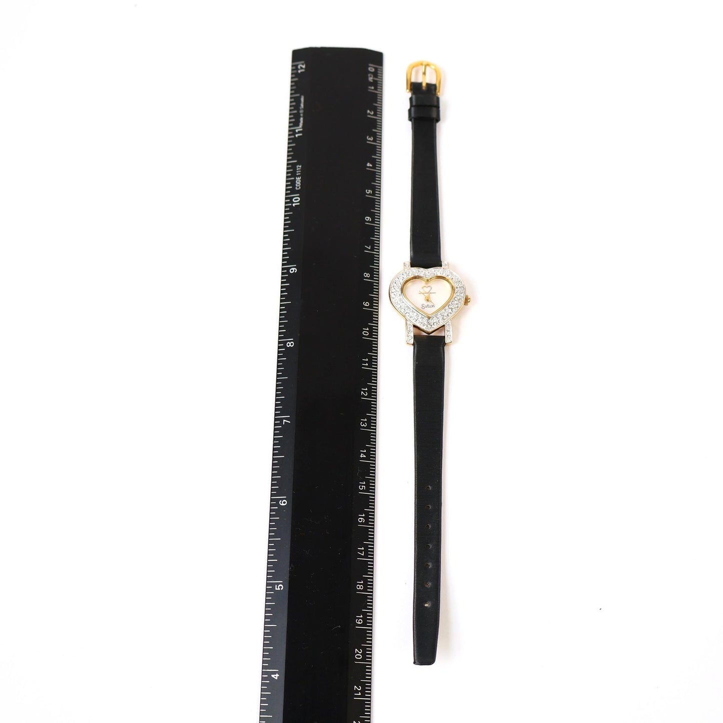 Vintage Leather Watch with Mother of Pearl Heart Shaped Face | SULTON