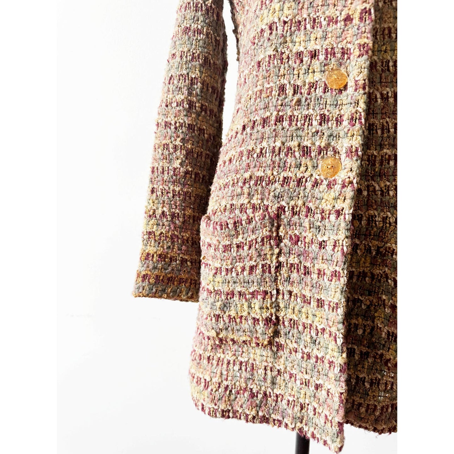 Y2k ANNA SUI Knit Jacket with Mongolian Fur | Size US 4